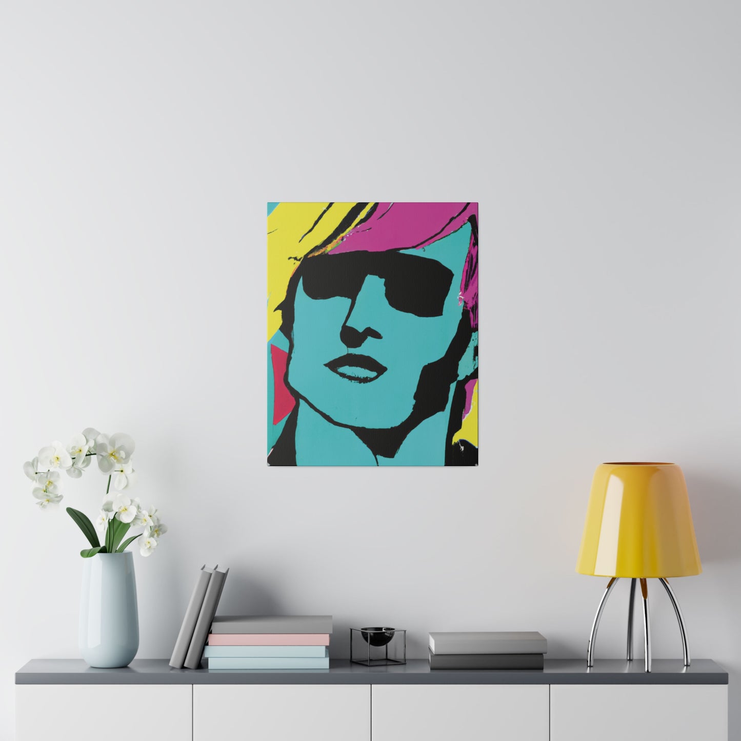 8753H - Rockstar Painting Print | Face | Abstract | Poster | Home Decor | Wall Art | Music Art | Canvas