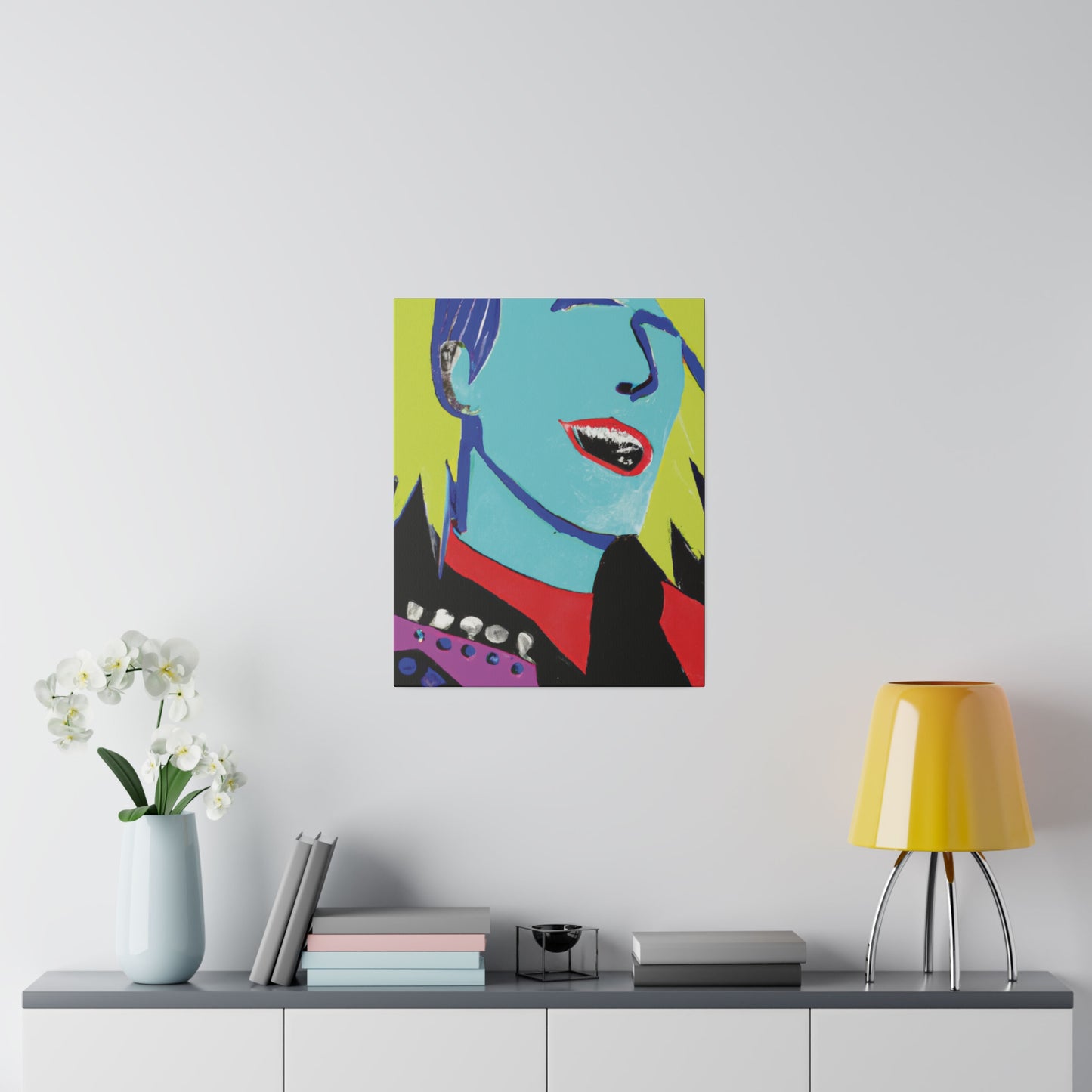 6451X - Rockstar Painting Print | Face | Abstract | Poster | Home Decor | Wall Art | Music Art | Canvas