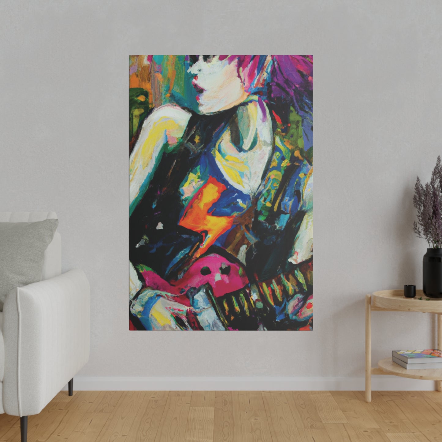 4327X - Rockstar Oil Painting Style Print | Poster | Home Decor | Wall Art | Music Art | Canvas