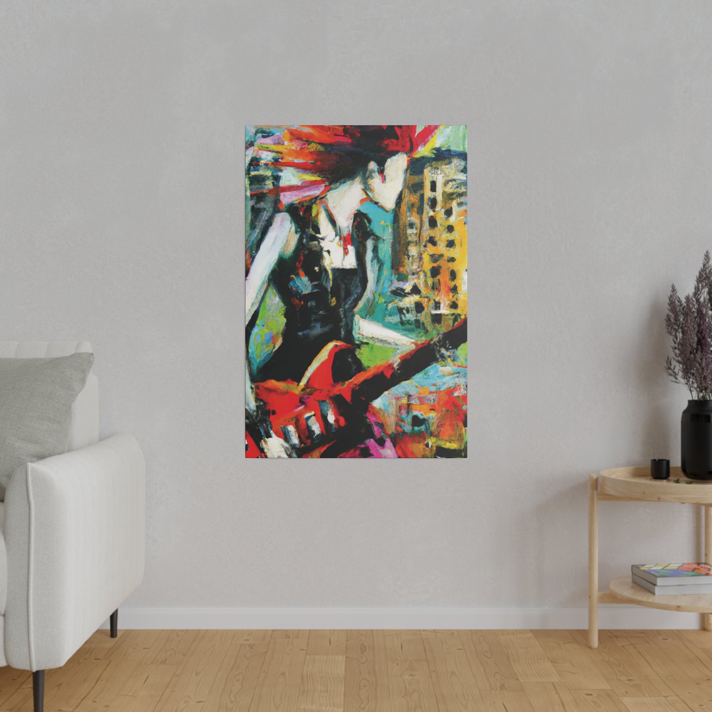 3226O - Rockstar Oil Painting Style Print | Poster | Home Decor | Wall Art | Music Art | Canvas