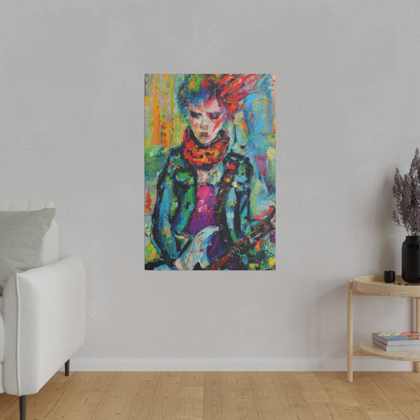 9432X - Rockstar Oil Painting Style Print | Poster | Home Decor | Wall Art | Music Art | Canvas