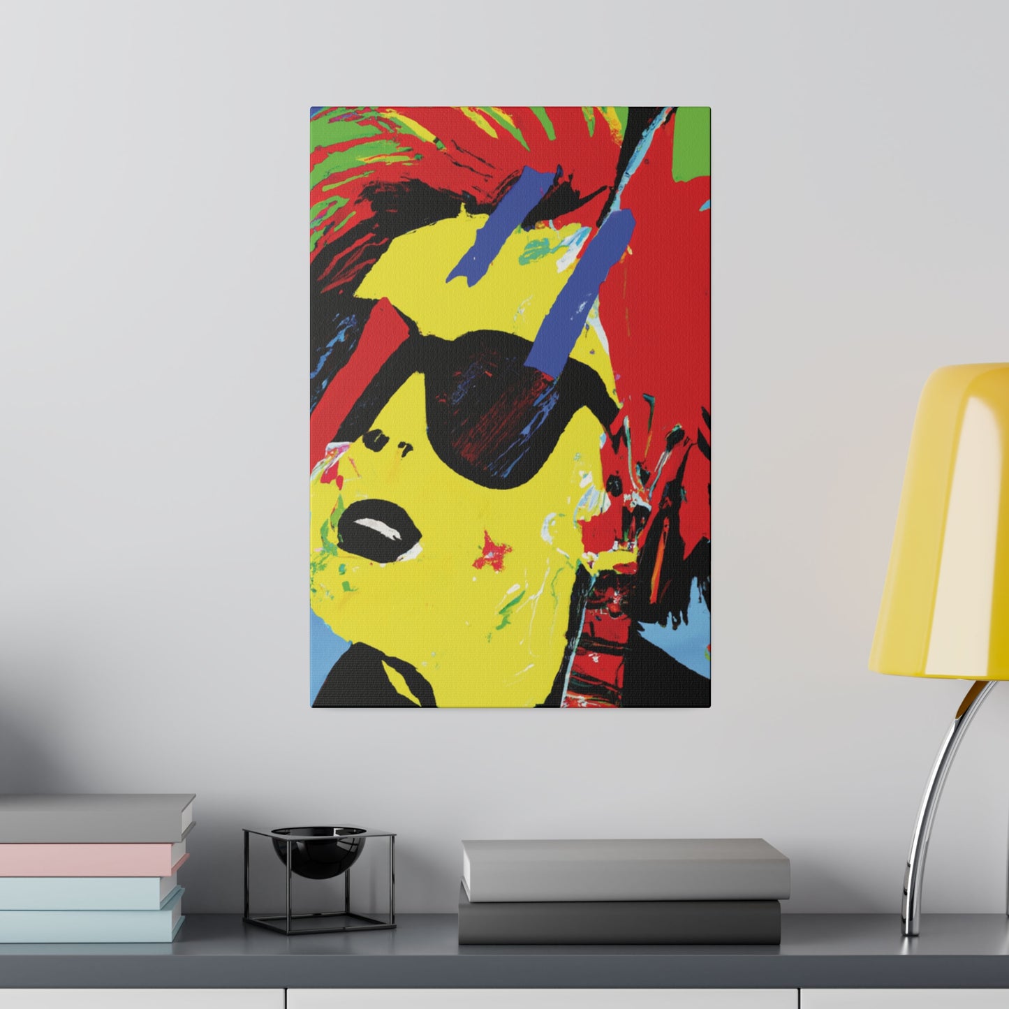 7482U - Rockstar Painting Print | Face | Abstract | Poster | Home Decor | Wall Art | Music Art | Canvas