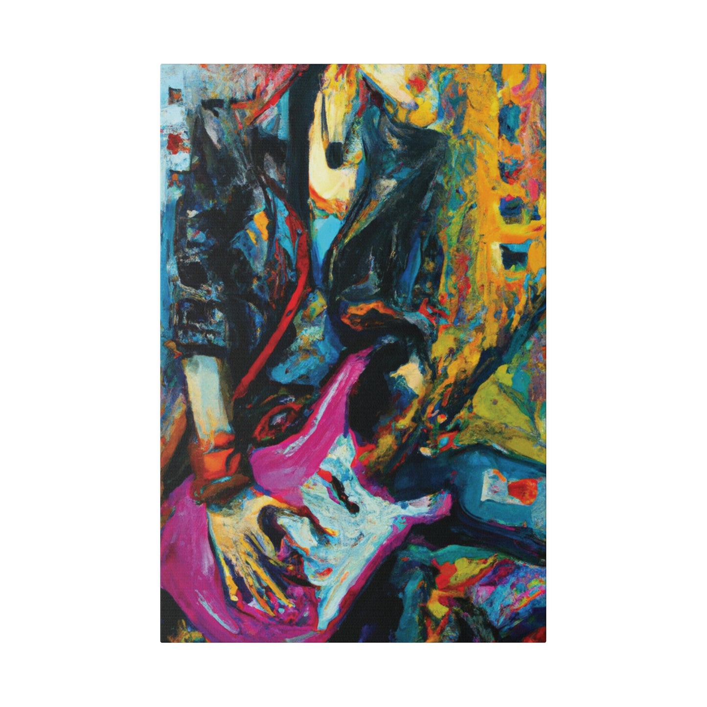 6873X - Rockstar Oil Painting Style Print | Poster | Home Decor | Wall Art | Music Art | Canvas