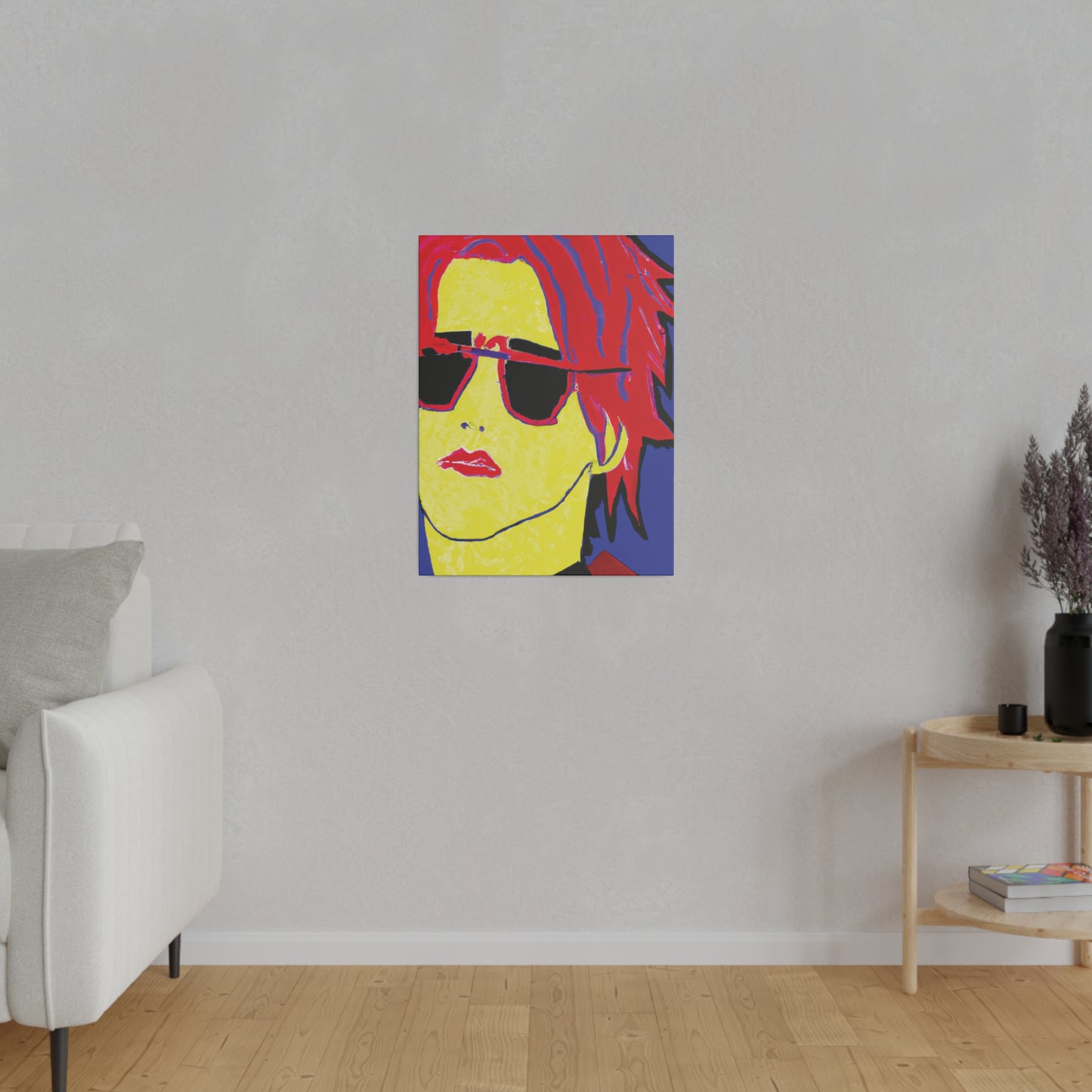 1943P - Rockstar Painting Print | Face | Abstract | Poster | Home Decor | Wall Art | Music Art | Canvas