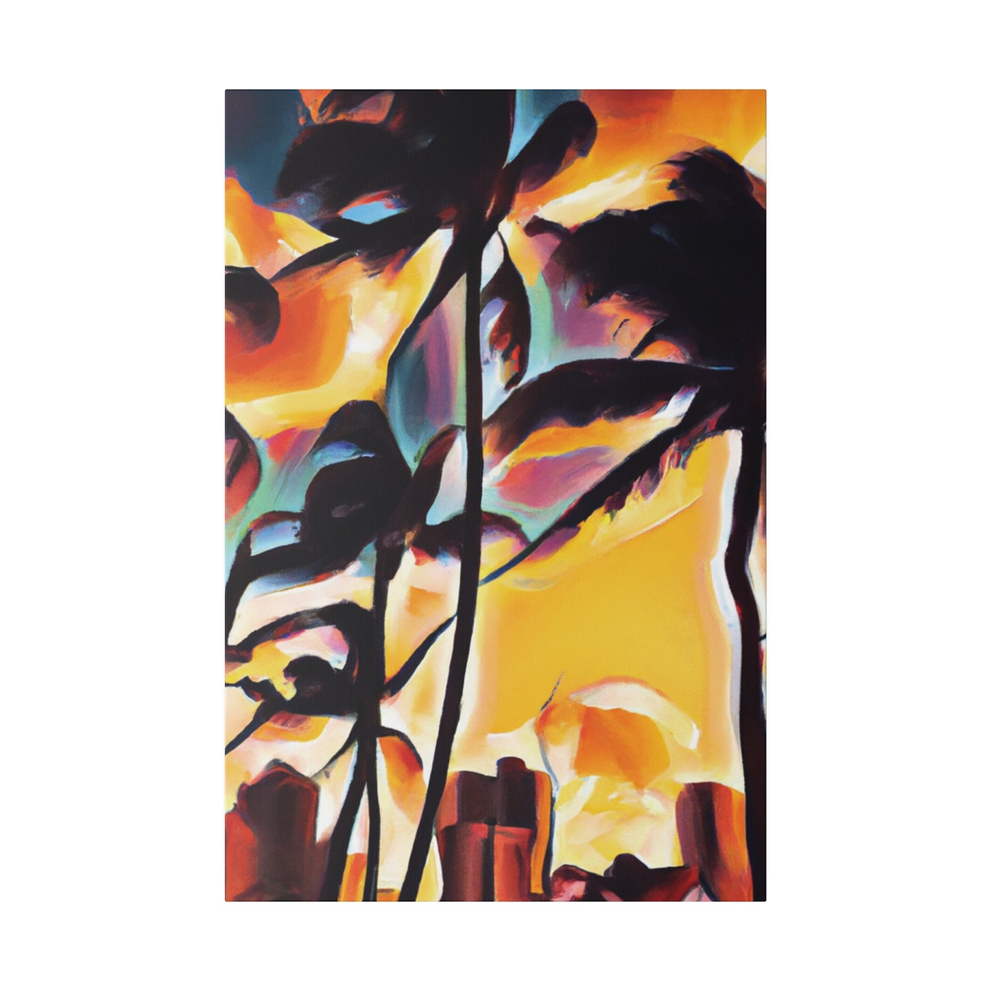 7343H - Miami Beach Sunset Painting Print | Miami | Beach | Sunset | Poster | Home Decor | Wall Art | Canvas