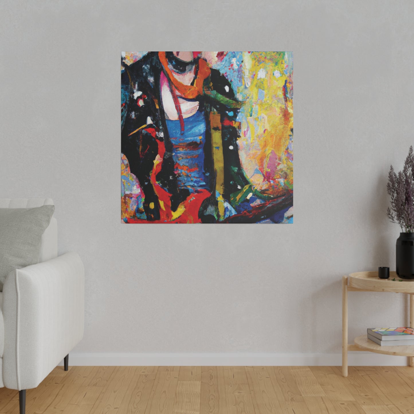 3151J - Rockstar Oil Painting Style Print | Poster | Home Decor | Wall Art | Music Art | Canvas