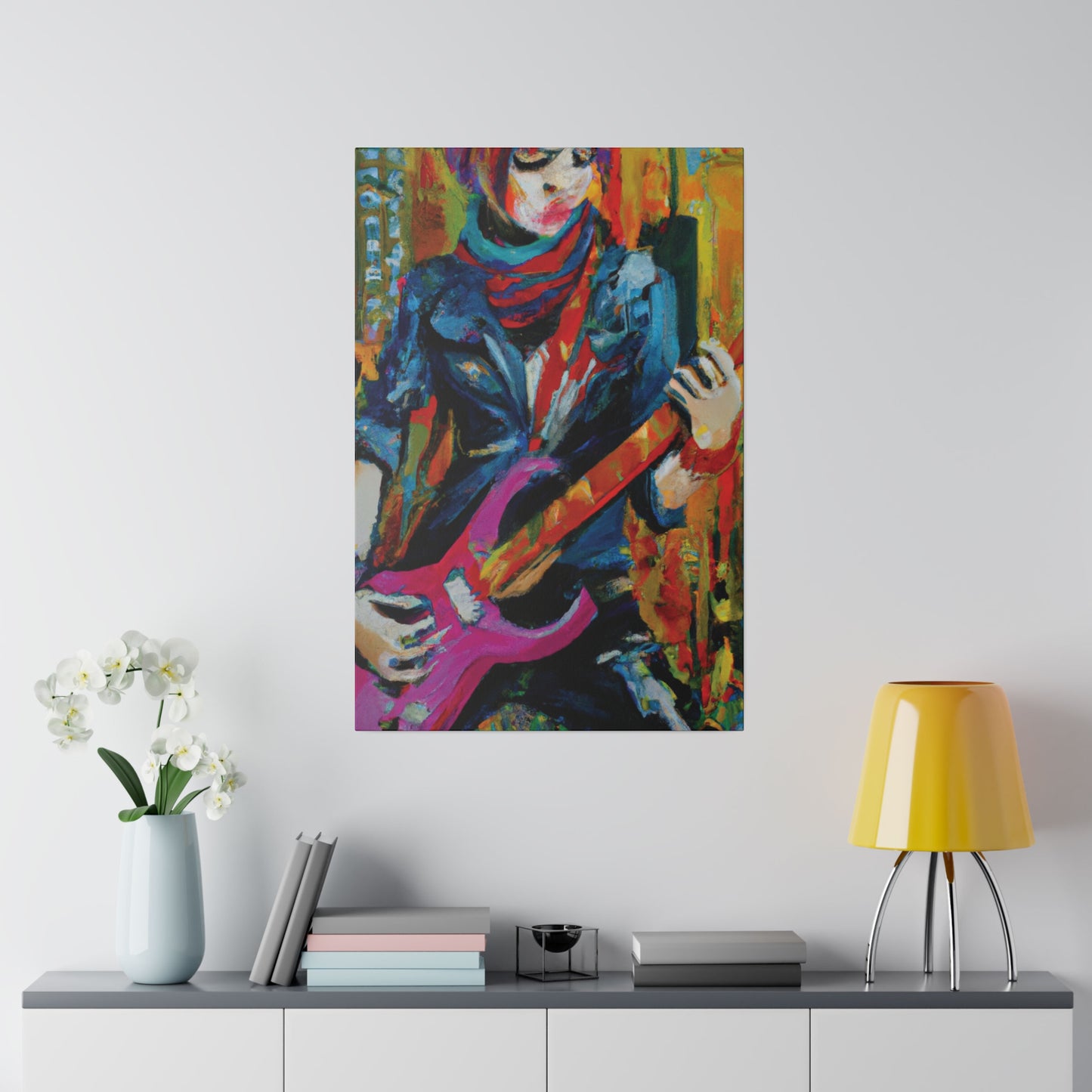 6226G - Rockstar Oil Painting Style Print | Poster | Home Decor | Wall Art | Music Art | Canvas