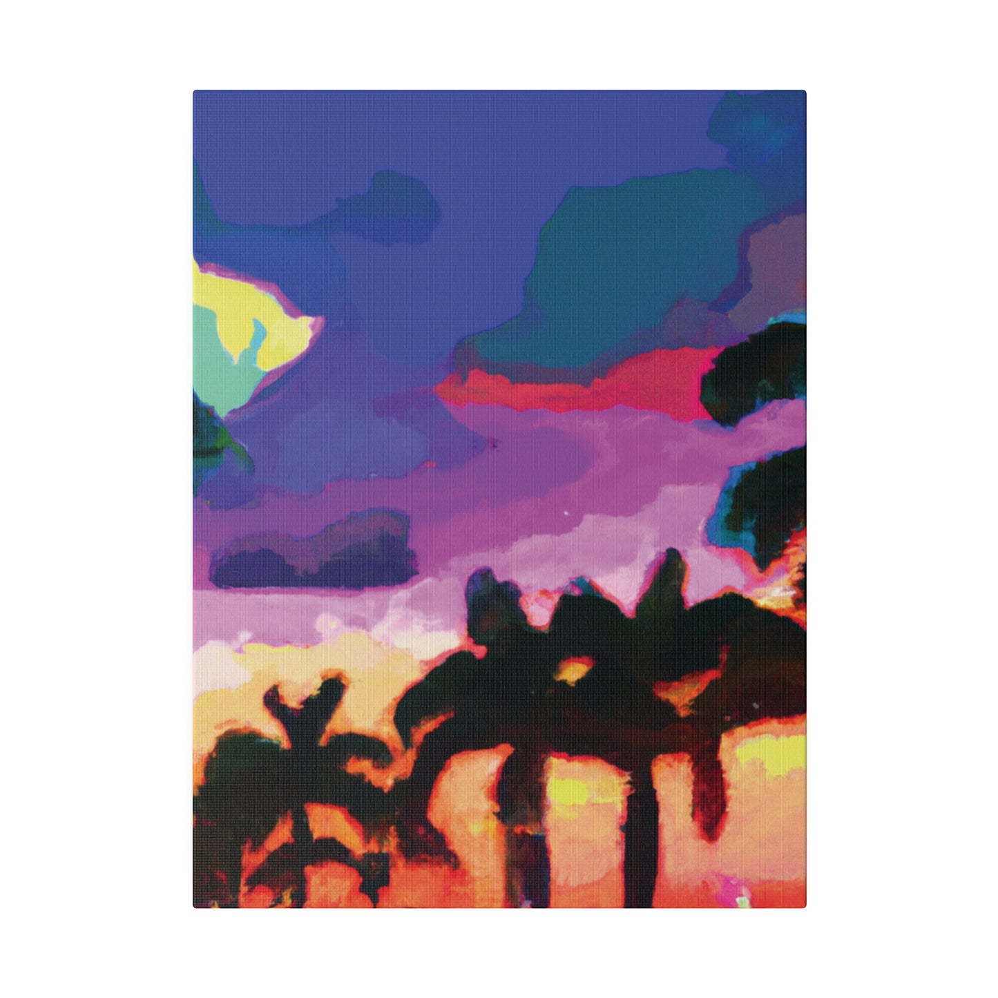 2520H - Miami Beach Sunset Painting Print | Miami | Beach | Sunset | Poster | Home Decor | Wall Art | Canvas