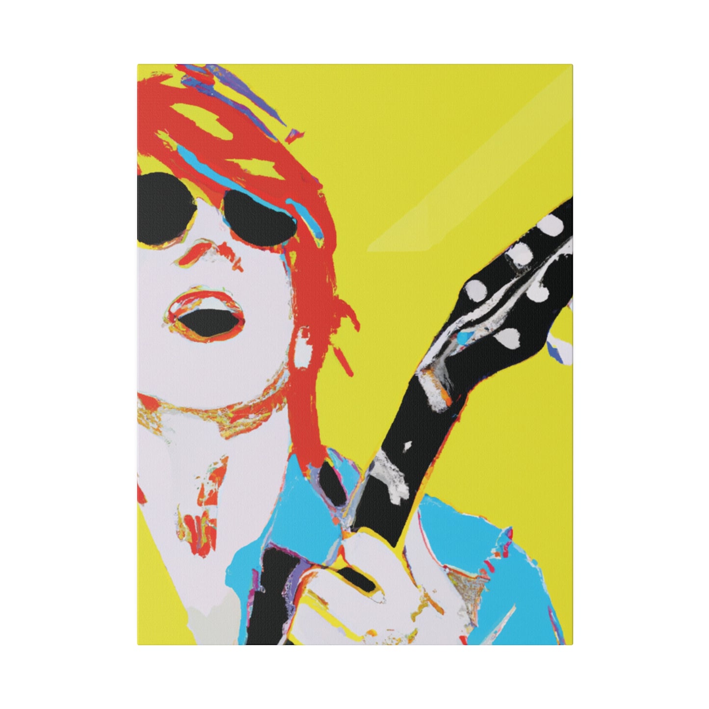 846Q - Rockstar Painting Print | Face | Abstract | Poster | Home Decor | Wall Art | Music Art | Canvas