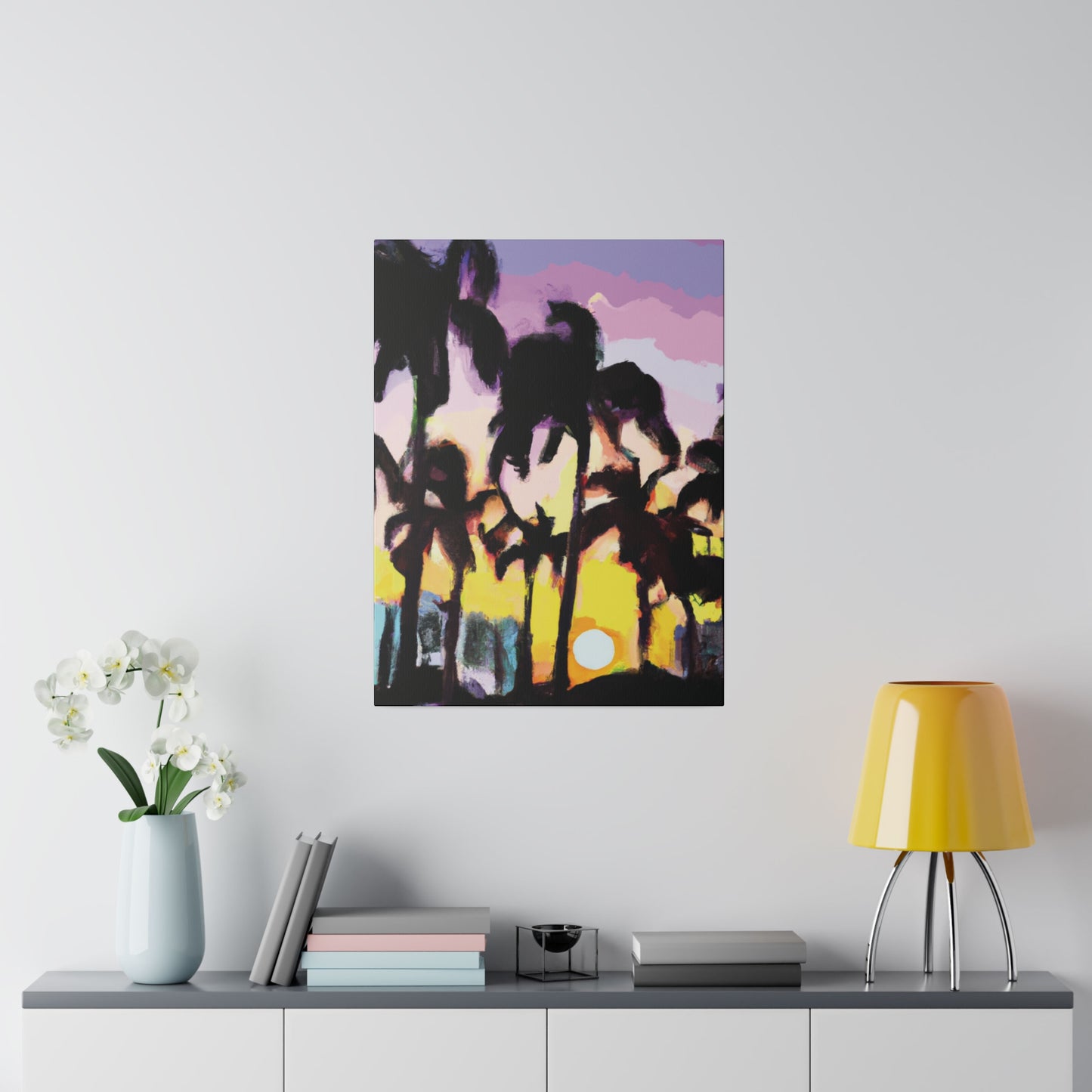 5231Y - Miami Beach Sunset Painting Print | Miami | Beach | Sunset | Poster | Home Decor | Wall Art | Canvas