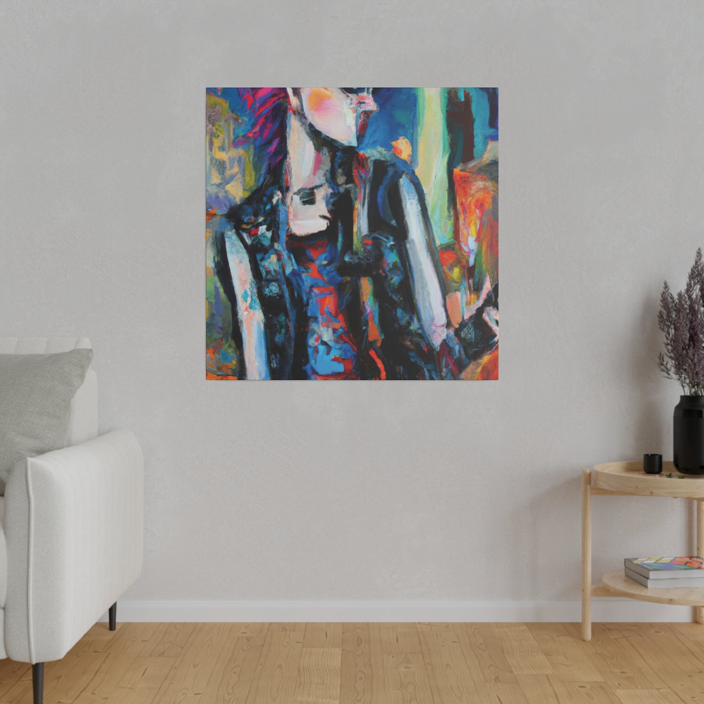 6491R - Rockstar Oil Painting Style Print | Poster | Home Decor | Wall Art | Music Art | Canvas