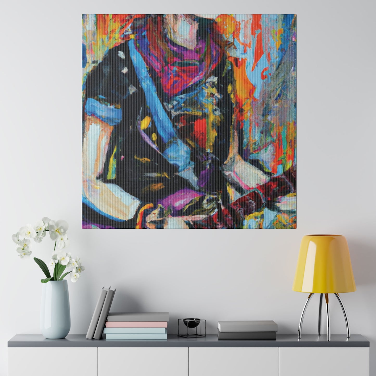 4384O - Rockstar Oil Painting Style Print | Poster | Home Decor | Wall Art | Music Art | Canvas