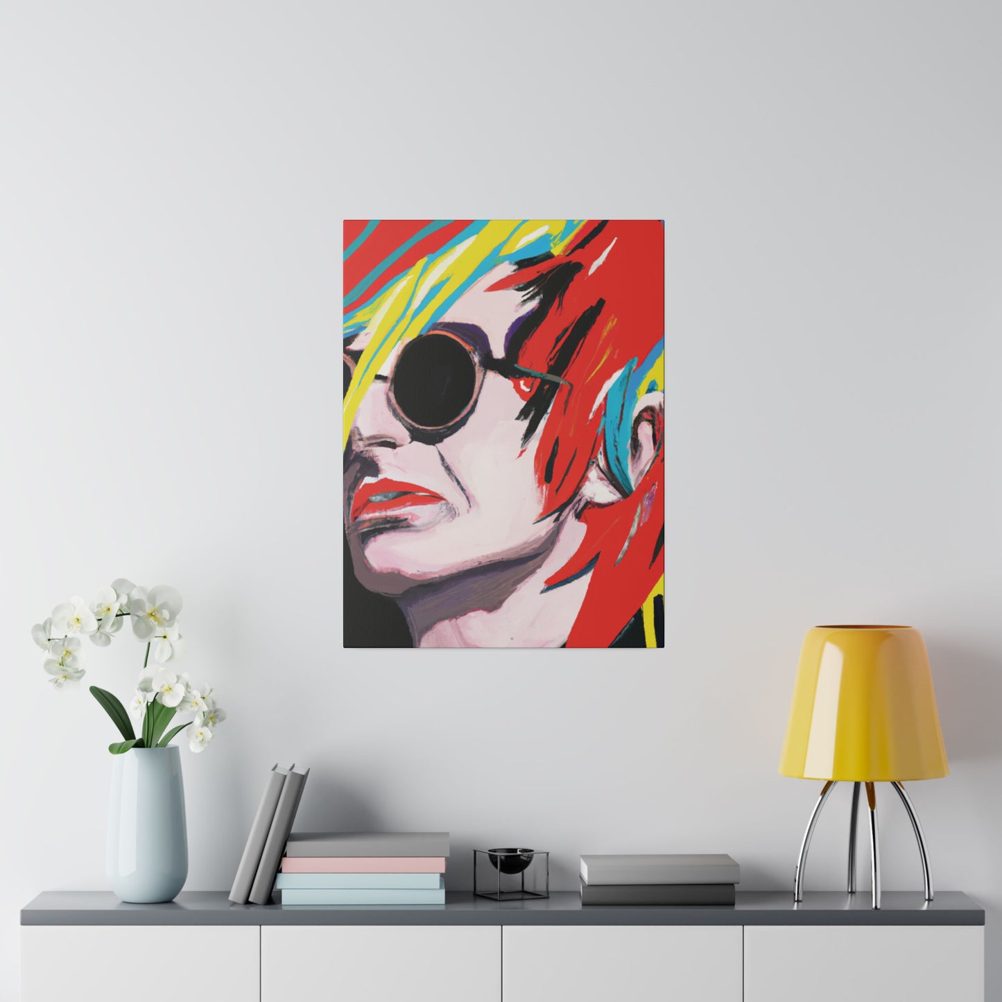 9573V - Rockstar Painting Print | Face | Abstract | Poster | Home Decor | Wall Art | Music Art | Canvas