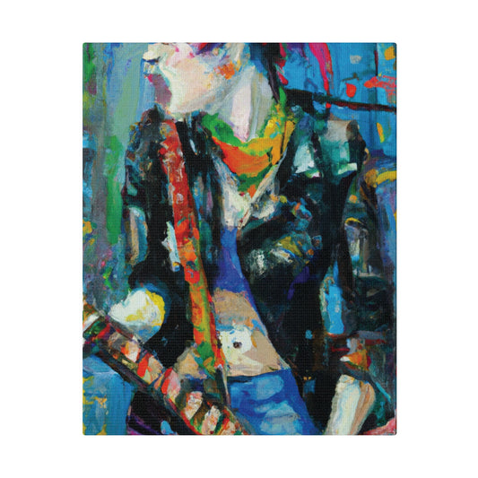 3601F - Rockstar Oil Painting Style Print | Poster | Home Decor | Wall Art | Music Art | Canvas