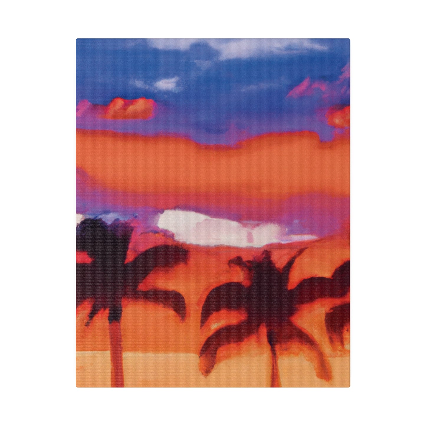 8546B - Miami Beach Sunset Painting Print | Miami | Beach | Sunset | Poster | Home Decor | Wall Art | Canvas