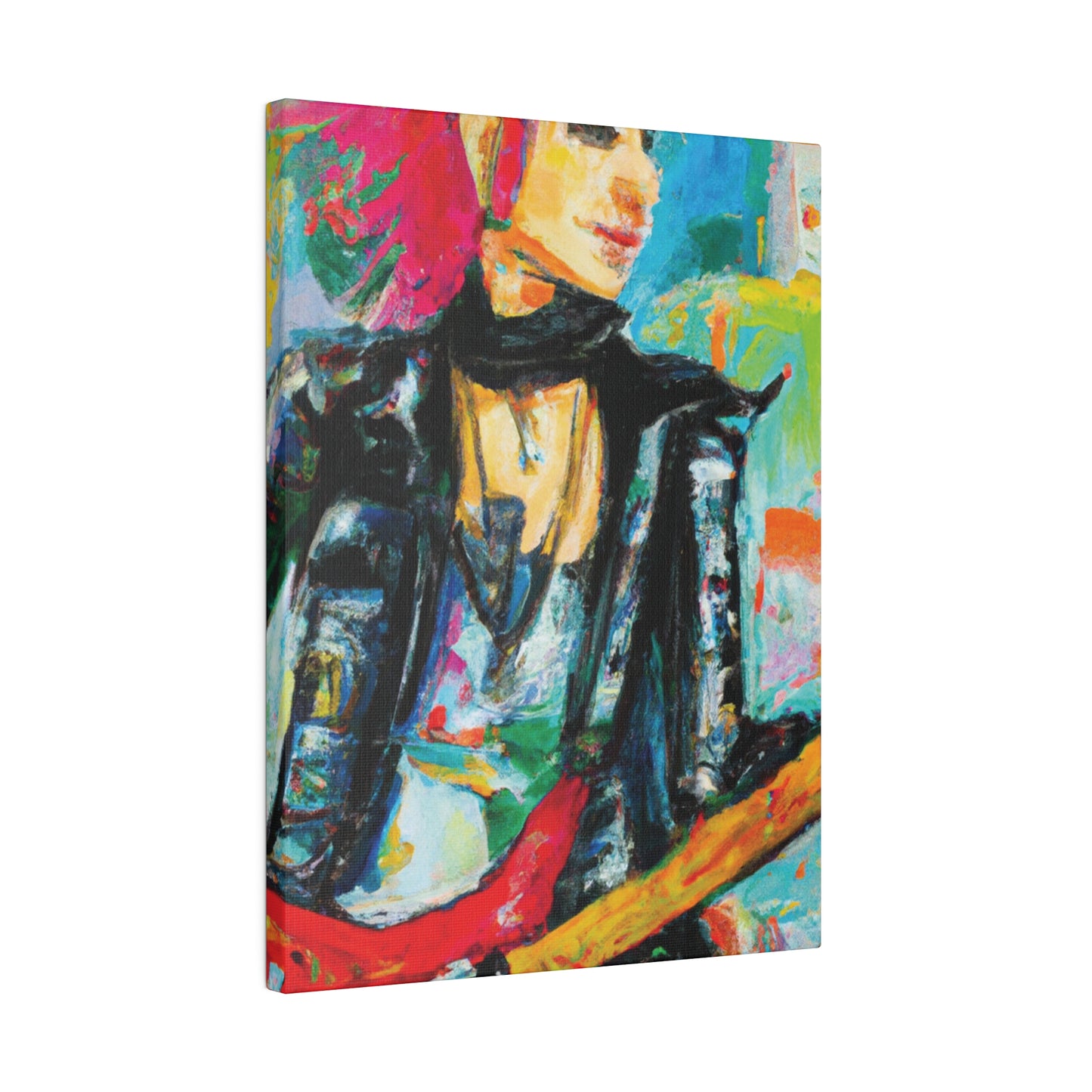 9554L - Rockstar Oil Painting Style Print | Poster | Home Decor | Wall Art | Music Art | Canvas