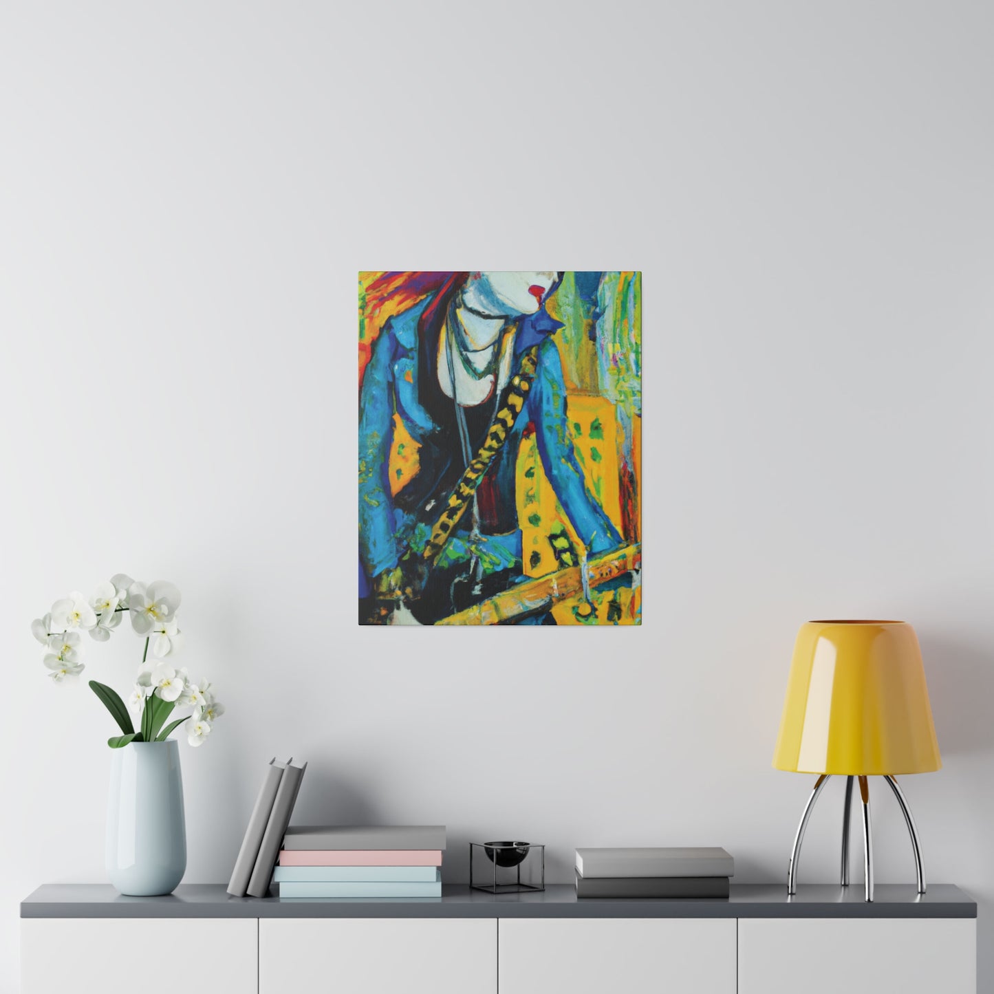 2344X - Rockstar Oil Painting Style Print | Poster | Home Decor | Wall Art | Music Art | Canvas