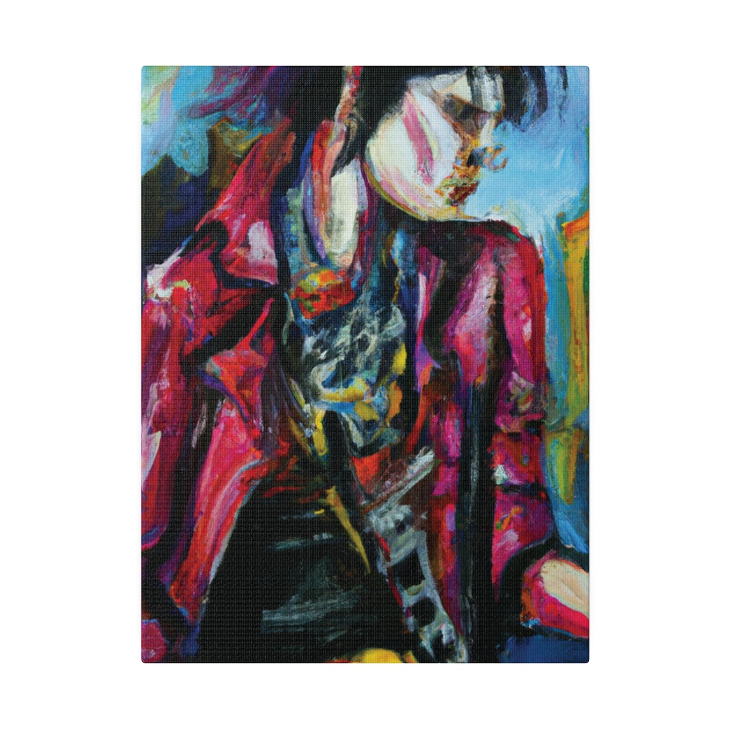 7152R - Rockstar Oil Painting Style Print | Poster | Home Decor | Wall Art | Music Art | Canvas