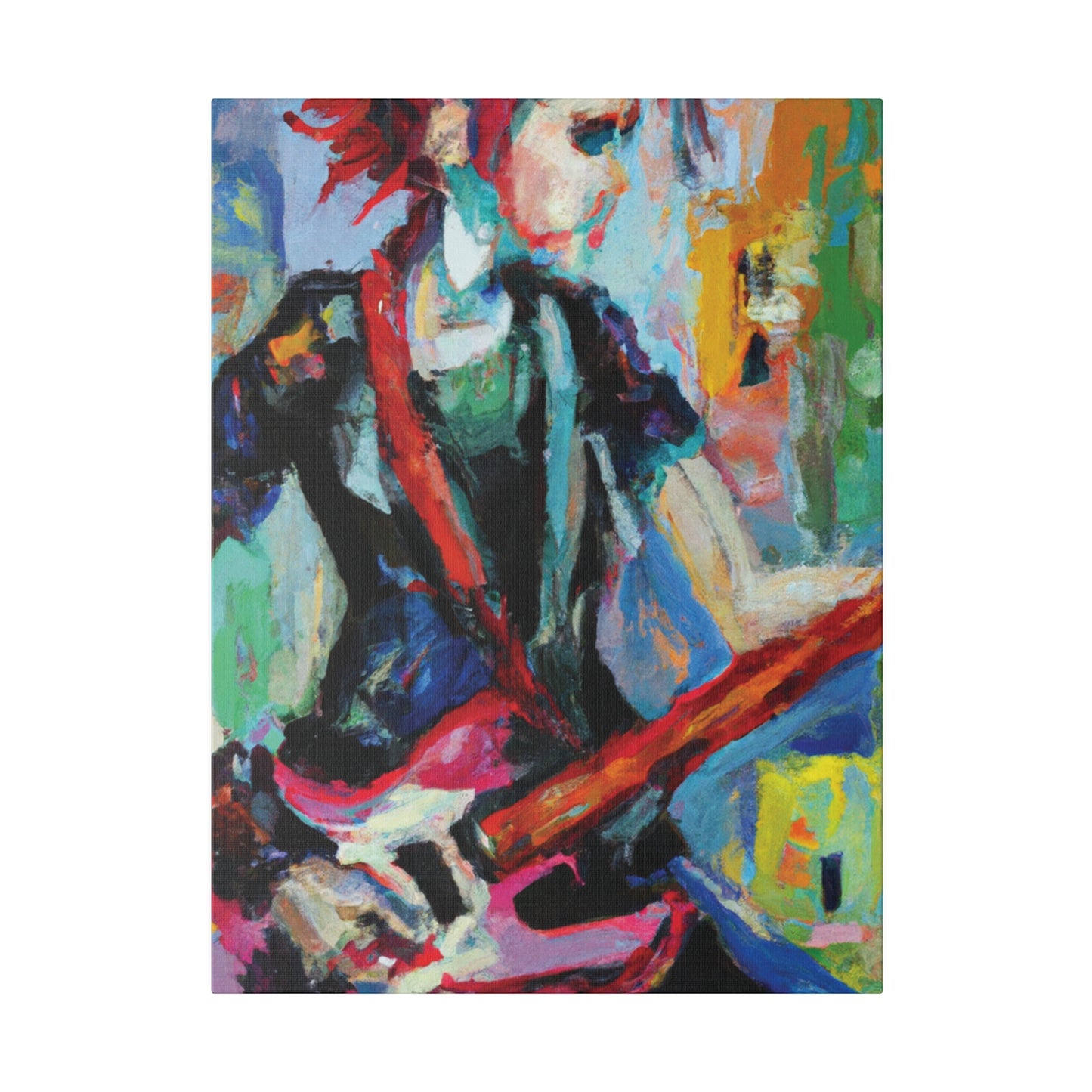 7837X - Rockstar Oil Painting Style Print | Poster | Home Decor | Wall Art | Music Art | Canvas