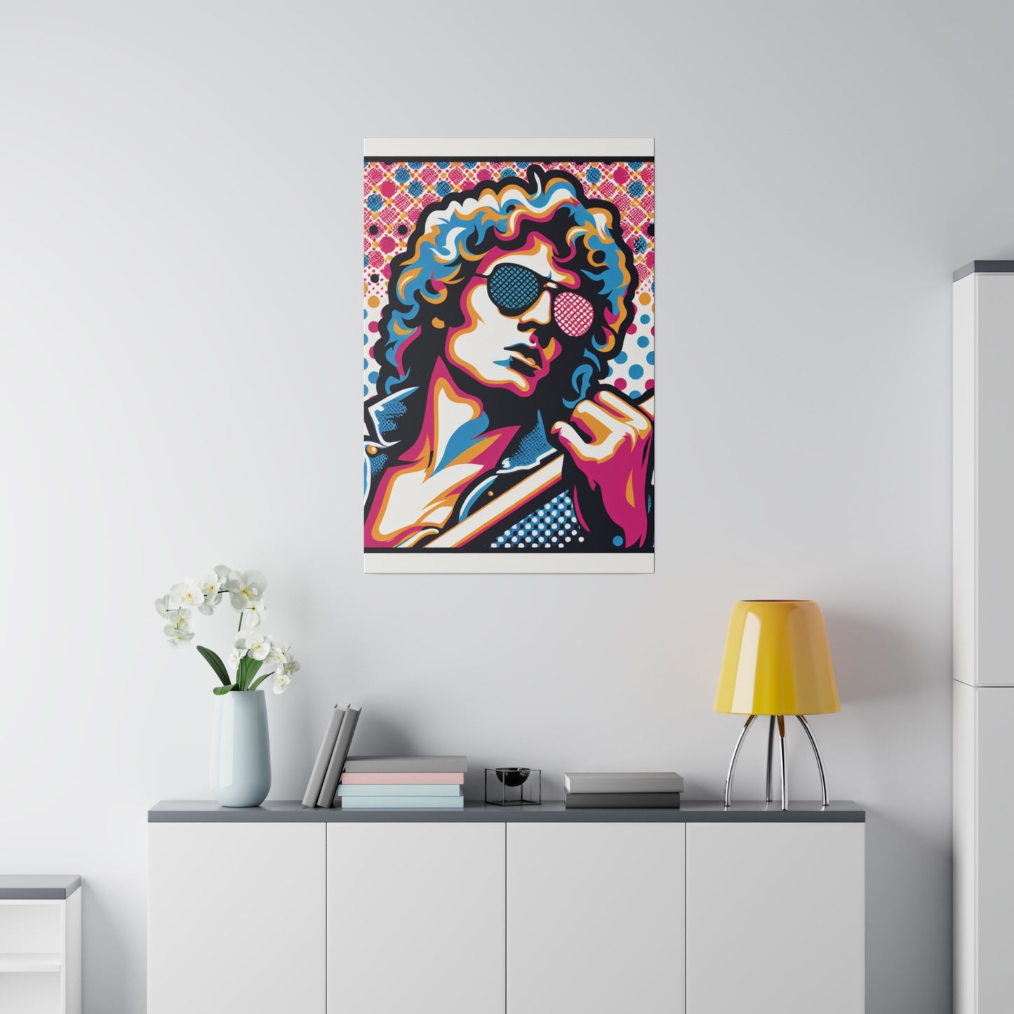 3572X - Rockstar Painting Print | Face | Abstract | Poster | Home Decor | Wall Art | Music Art | Canvas