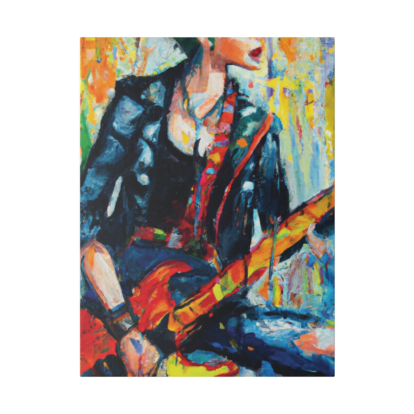 4573T - Rockstar Oil Painting Style Print | Poster | Home Decor | Wall Art | Music Art | Canvas