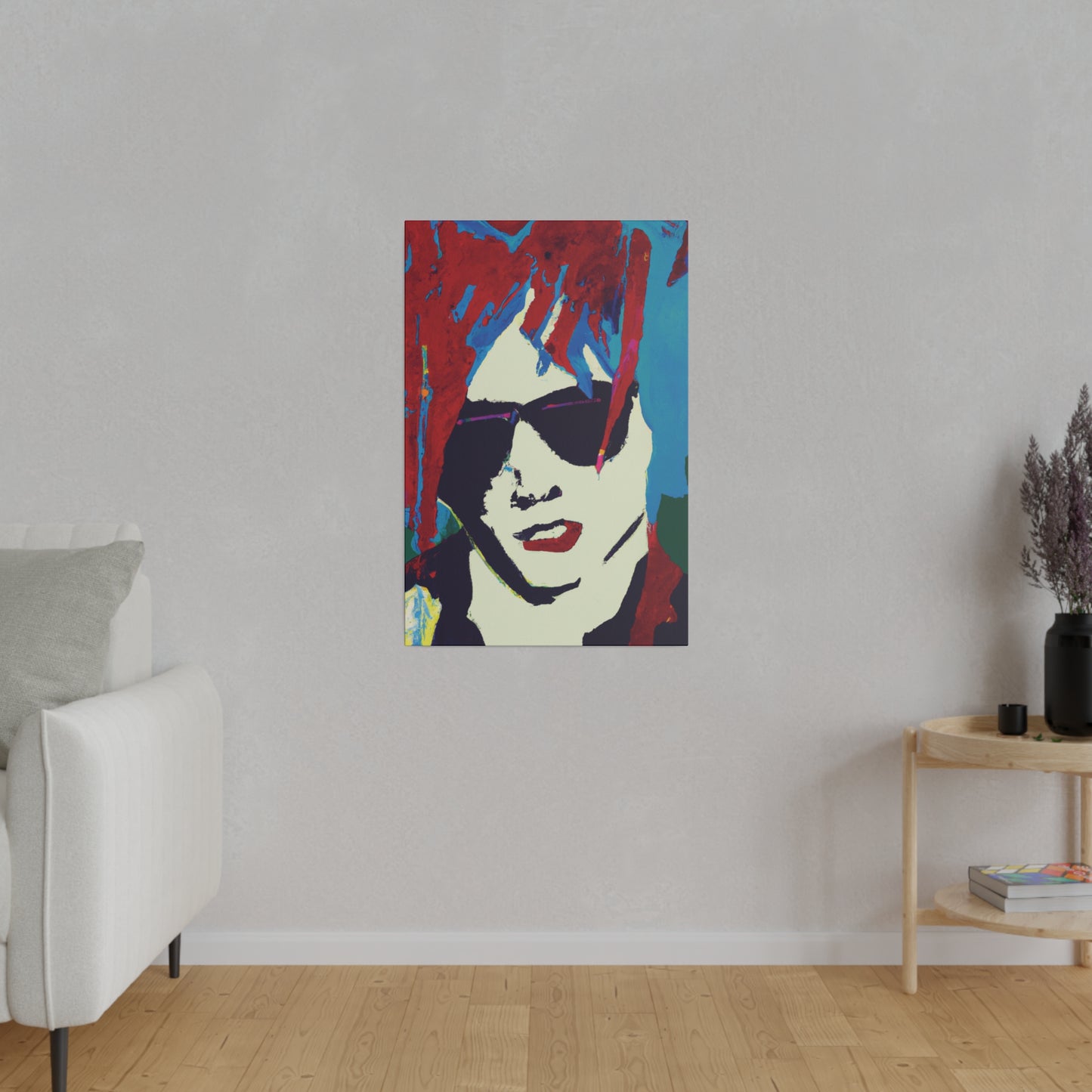 9347K - Rockstar Painting Print | Face | Abstract | Poster | Home Decor | Wall Art | Music Art | Canvas