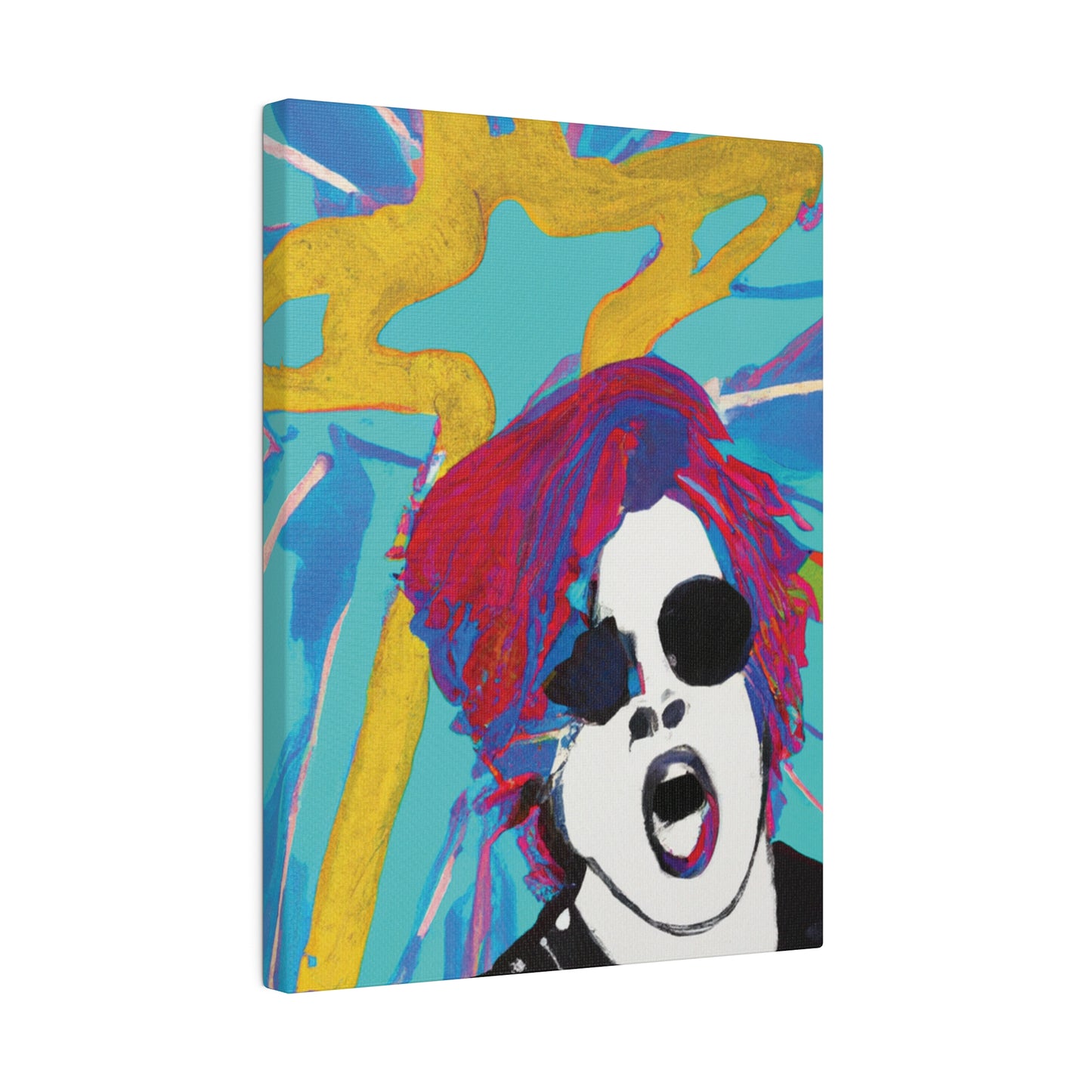 4567A - Rockstar Painting Print | Face | Abstract | Poster | Home Decor | Wall Art | Music Art | Canvas