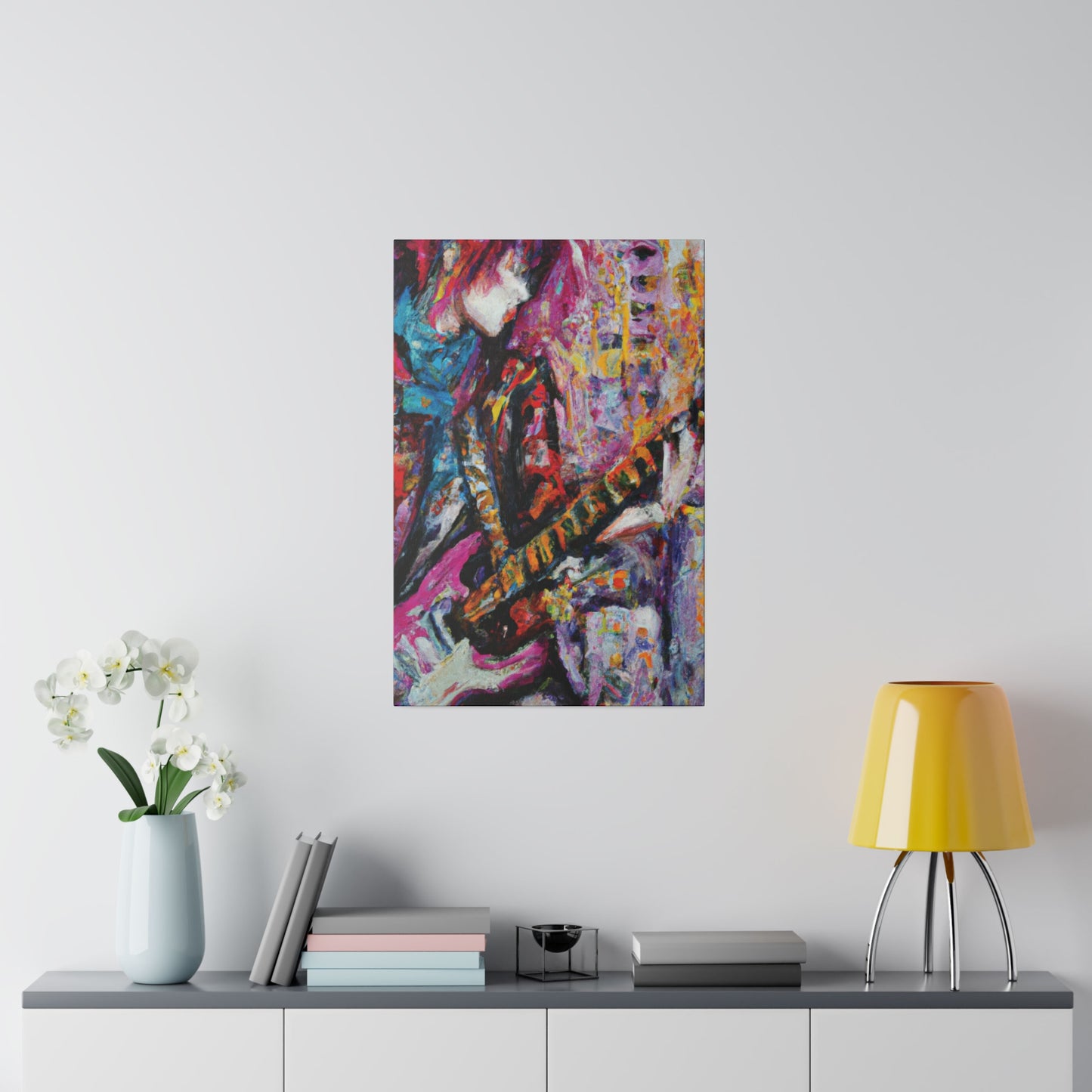 7772X - Rockstar Oil Painting Style Print | Poster | Home Decor | Wall Art | Music Art | Canvas