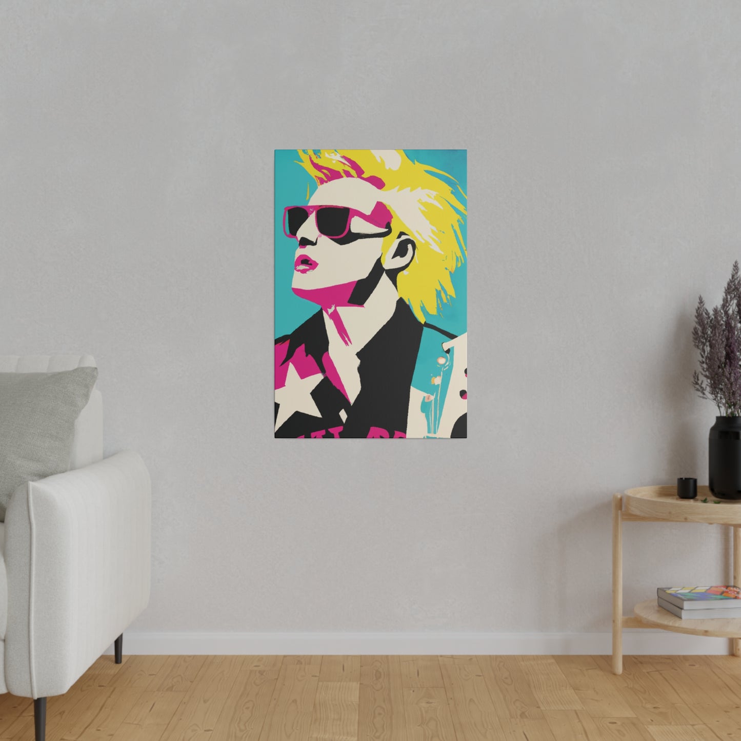 7309X - Rockstar Painting Print | Face | Abstract | Poster | Home Decor | Wall Art | Music Art | Canvas