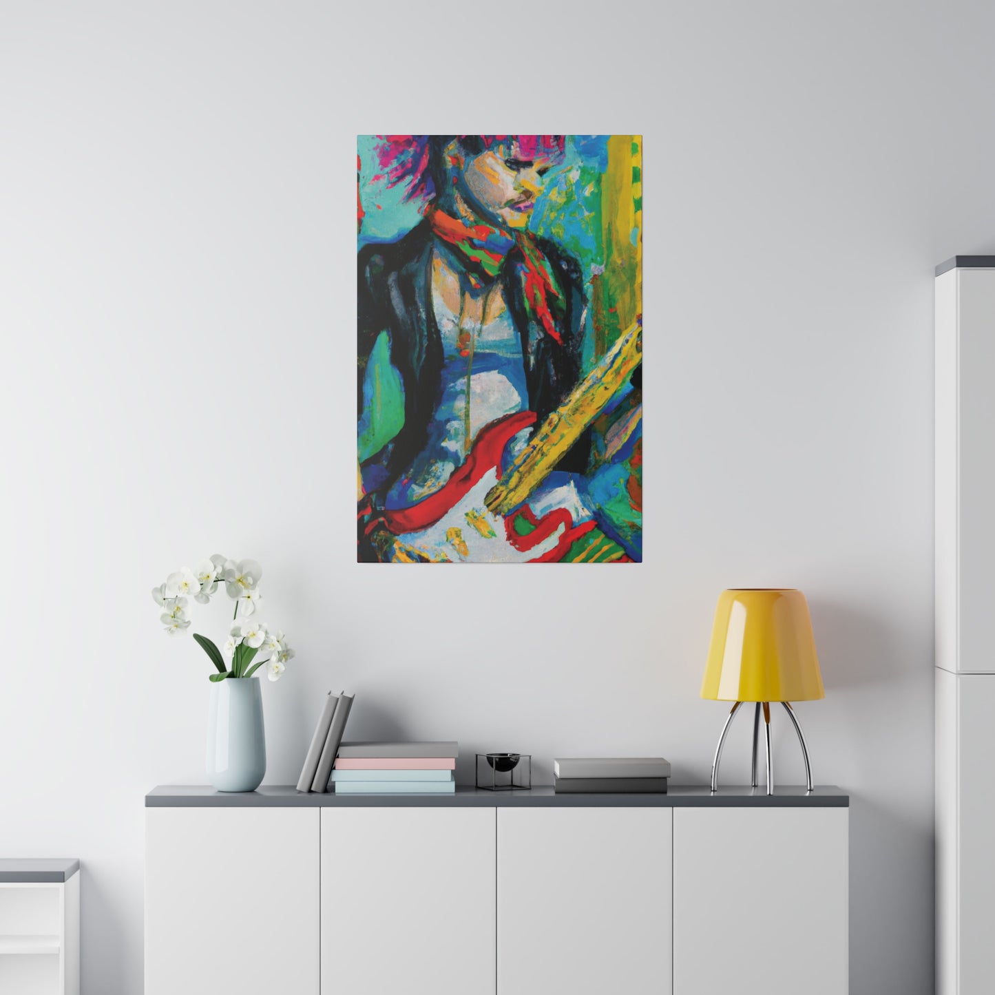 7264L - Rockstar Oil Painting Style Print | Poster | Home Decor | Wall Art | Music Art | Canvas