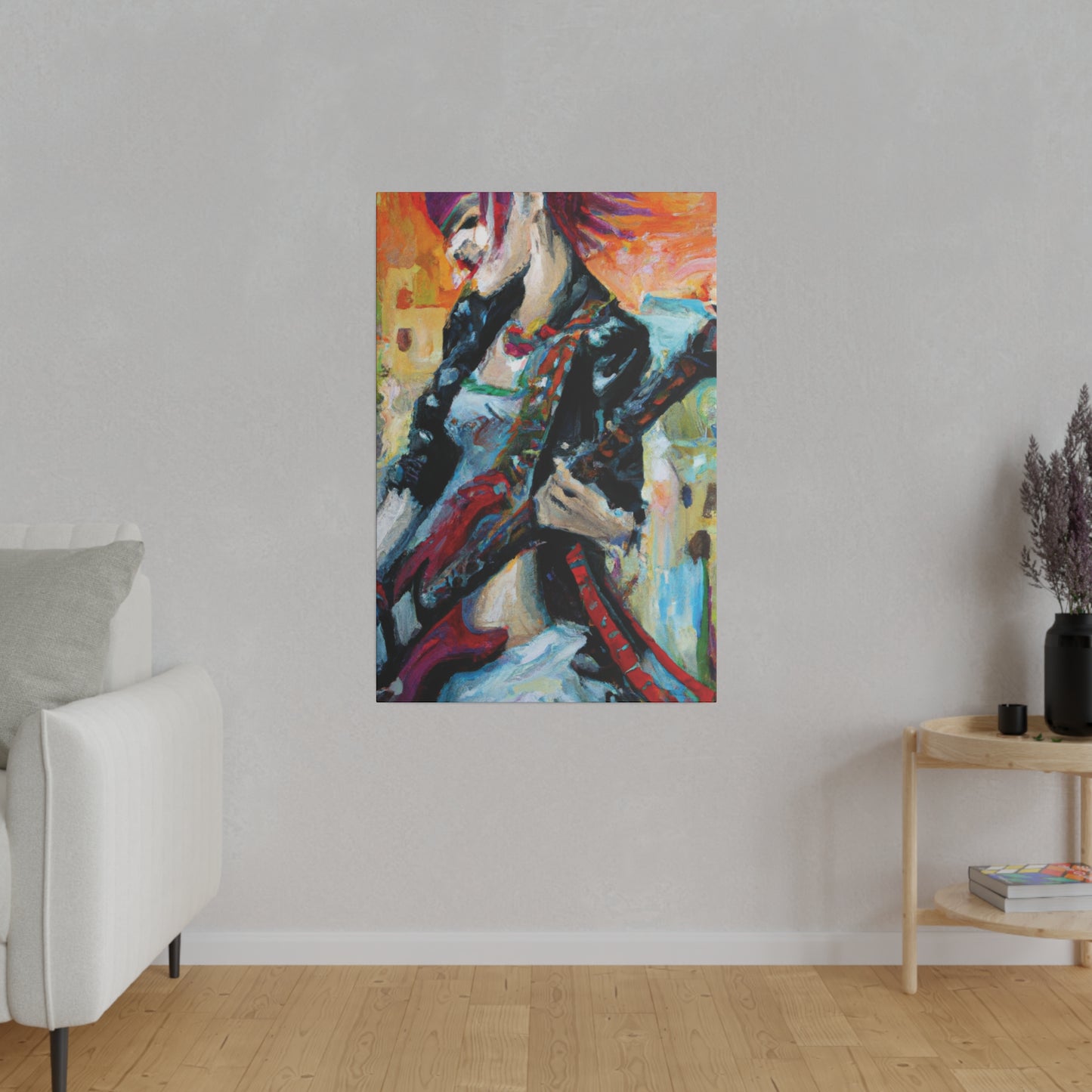 732X - Rockstar Oil Painting Style Print | Poster | Home Decor | Wall Art | Music Art | Canvas