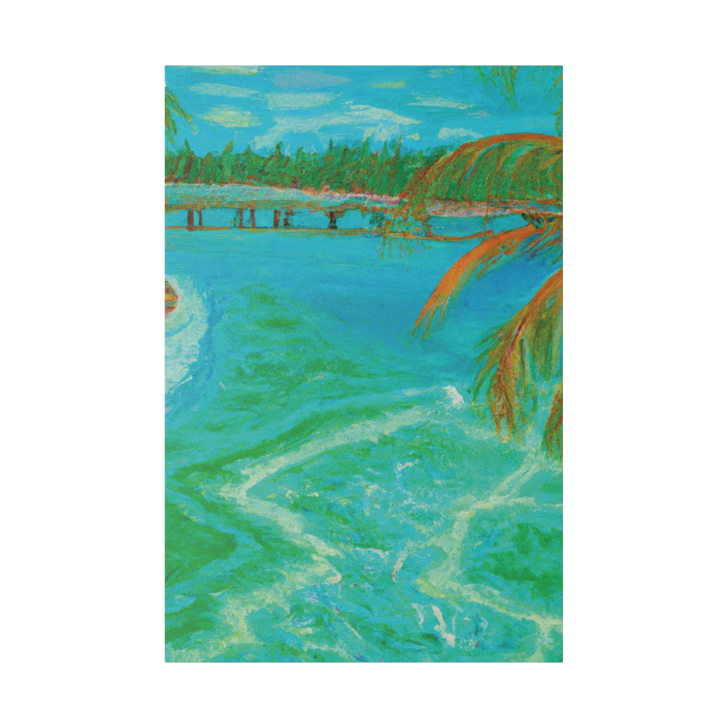 8864B - Bahamas Ocean Painting Print | Bahamas | Ocean | Beach | Poster | Home Decor | Wall Art | Canvas