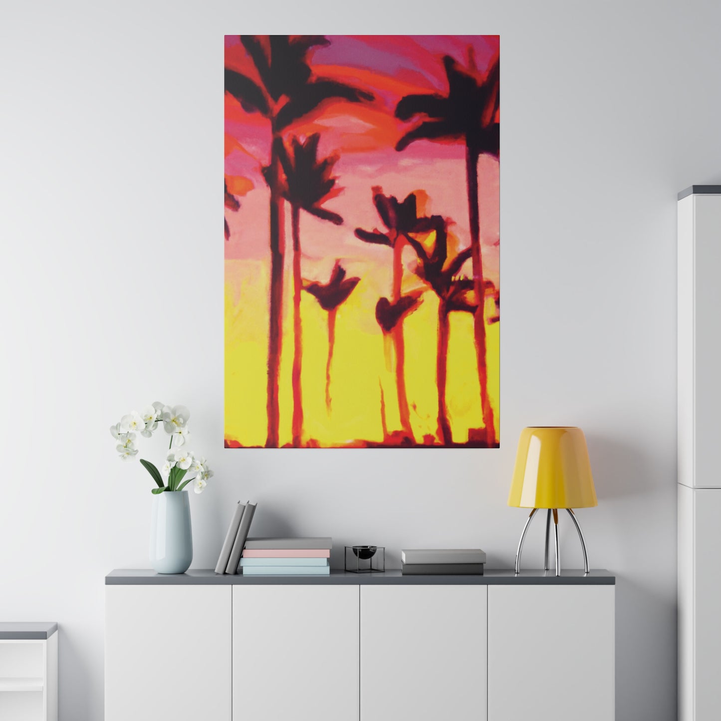 2249A - Miami Beach Sunset Painting Print | Miami | Beach | Sunset | Poster | Home Decor | Wall Art | Canvas