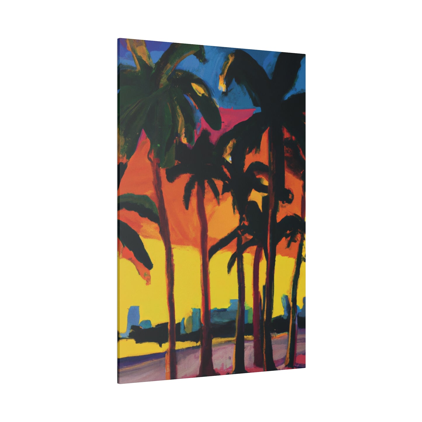 7398G - Miami Beach Sunset Painting Print | Miami | Beach | Sunset | Poster | Home Decor | Wall Art | Canvas