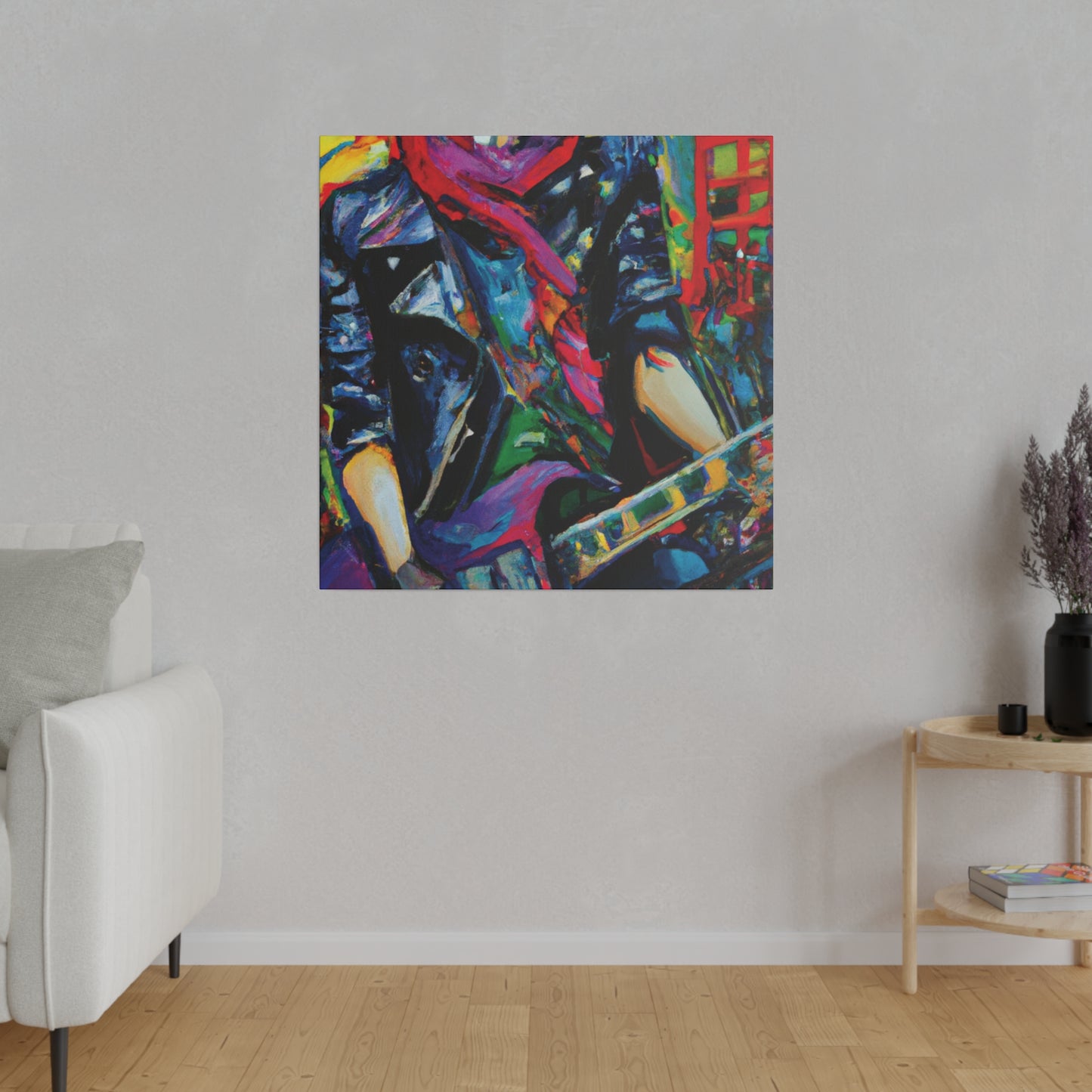 9413L - Rockstar Oil Painting Style Print | Poster | Home Decor | Wall Art | Music Art | Canvas