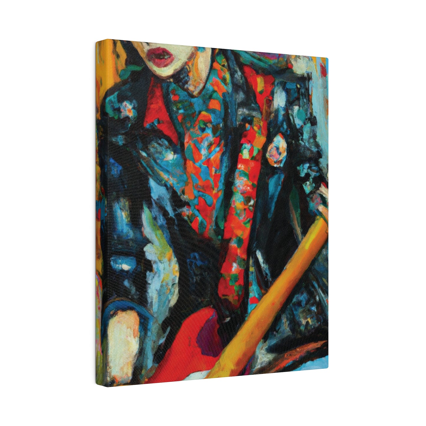 9697B - Rockstar Oil Painting Style Print | Poster | Home Decor | Wall Art | Music Art | Canvas