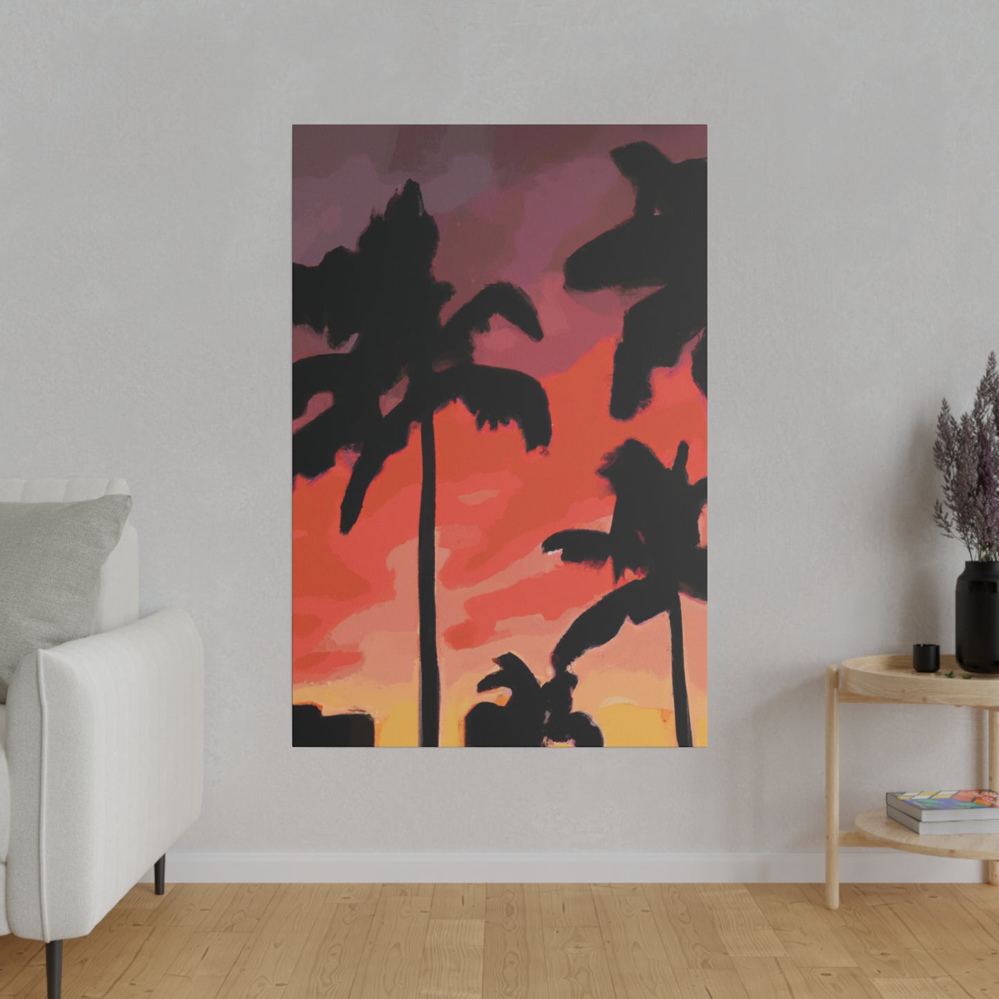 9324K - Miami Beach Sunset Painting Print | Miami | Beach | Sunset | Poster | Home Decor | Wall Art | Canvas