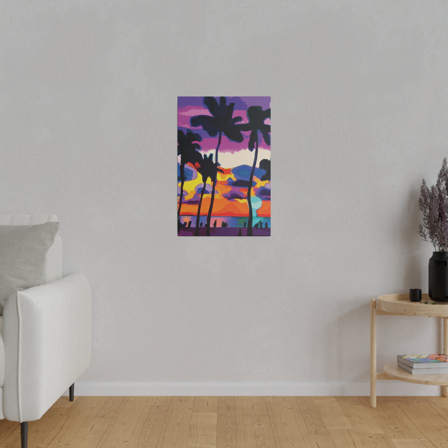 7455H - Miami Beach Sunset Painting Print | Miami | Beach | Sunset | Poster | Home Decor | Wall Art | Canvas