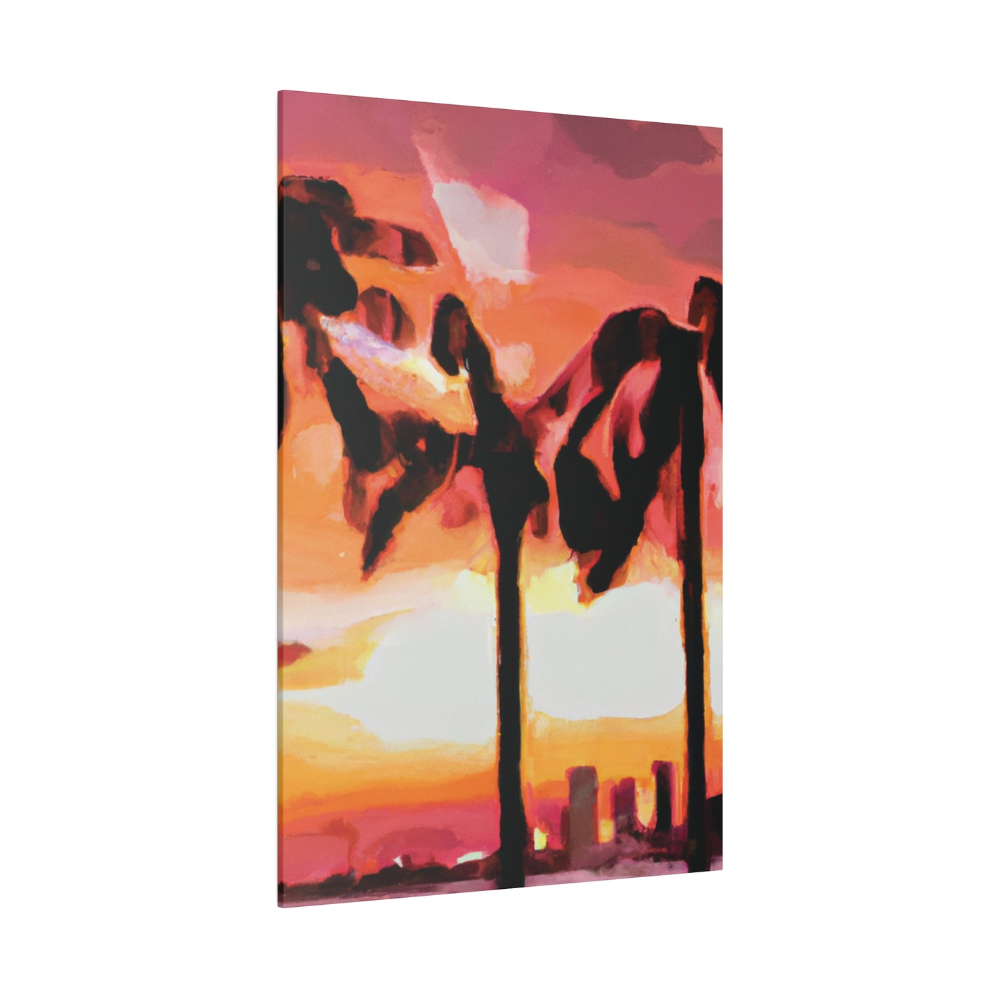 6372O - Miami Beach Sunset Painting Print | Miami | Beach | Sunset | Poster | Home Decor | Wall Art | Canvas