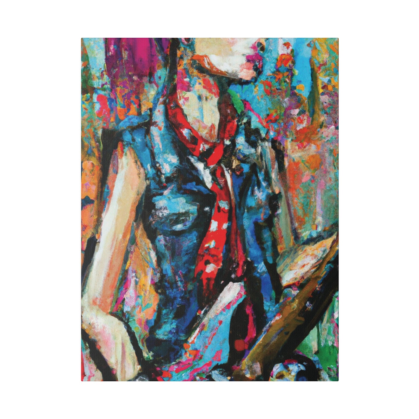 9405R - Rockstar Oil Painting Style Print | Poster | Home Decor | Wall Art | Music Art | Canvas