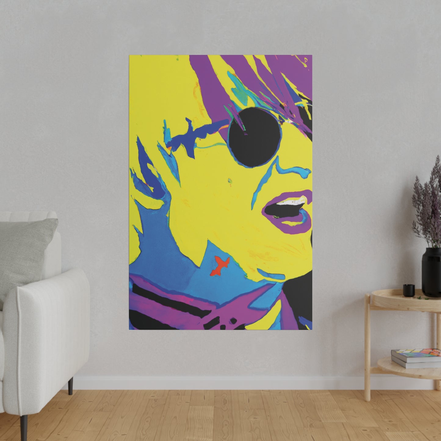 8129K - Rockstar Painting Print | Face | Abstract | Poster | Home Decor | Wall Art | Music Art | Canvas