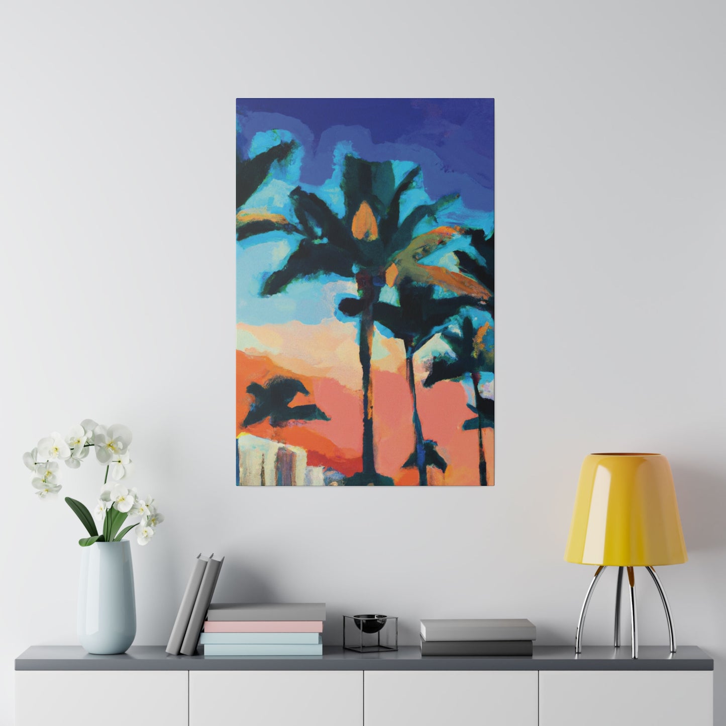 5637G - Miami Beach Sunset Painting Print | Miami | Beach | Sunset | Poster | Home Decor | Wall Art | Canvas