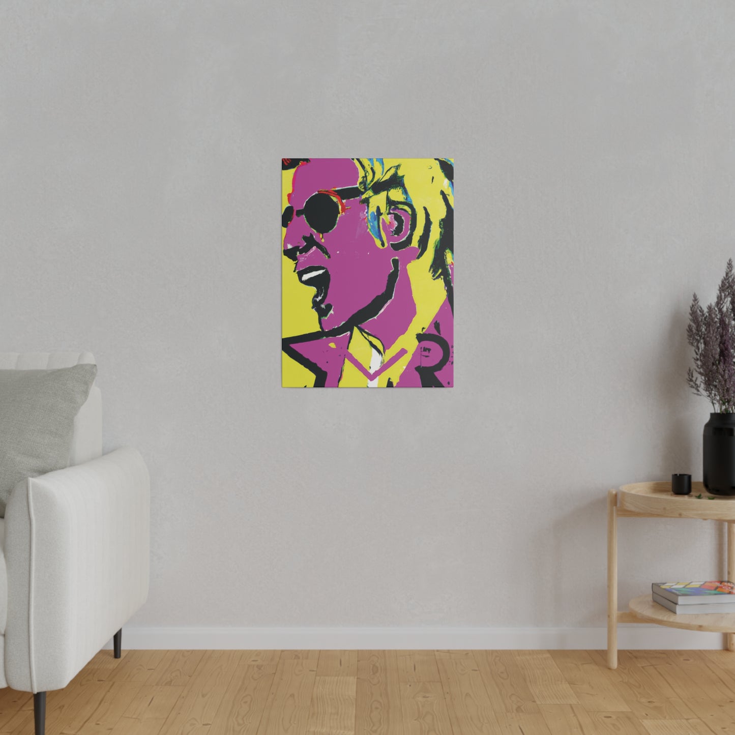 4532V - Rockstar Painting Print | Face | Abstract | Poster | Home Decor | Wall Art | Music Art | Canvas