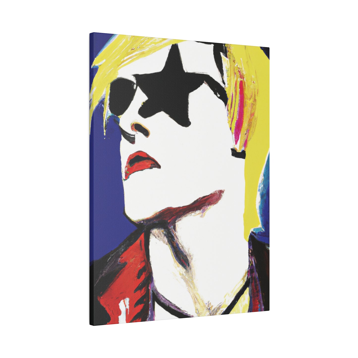 6807A - Rockstar Painting Print | Face | Abstract | Poster | Home Decor | Wall Art | Music Art | Canvas