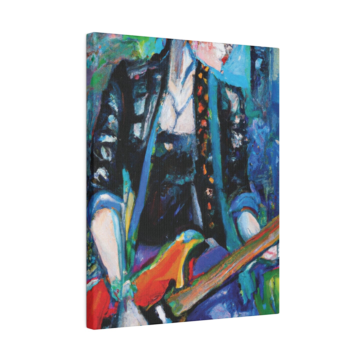 7376R - Rockstar Oil Painting Style Print | Poster | Home Decor | Wall Art | Music Art | Canvas