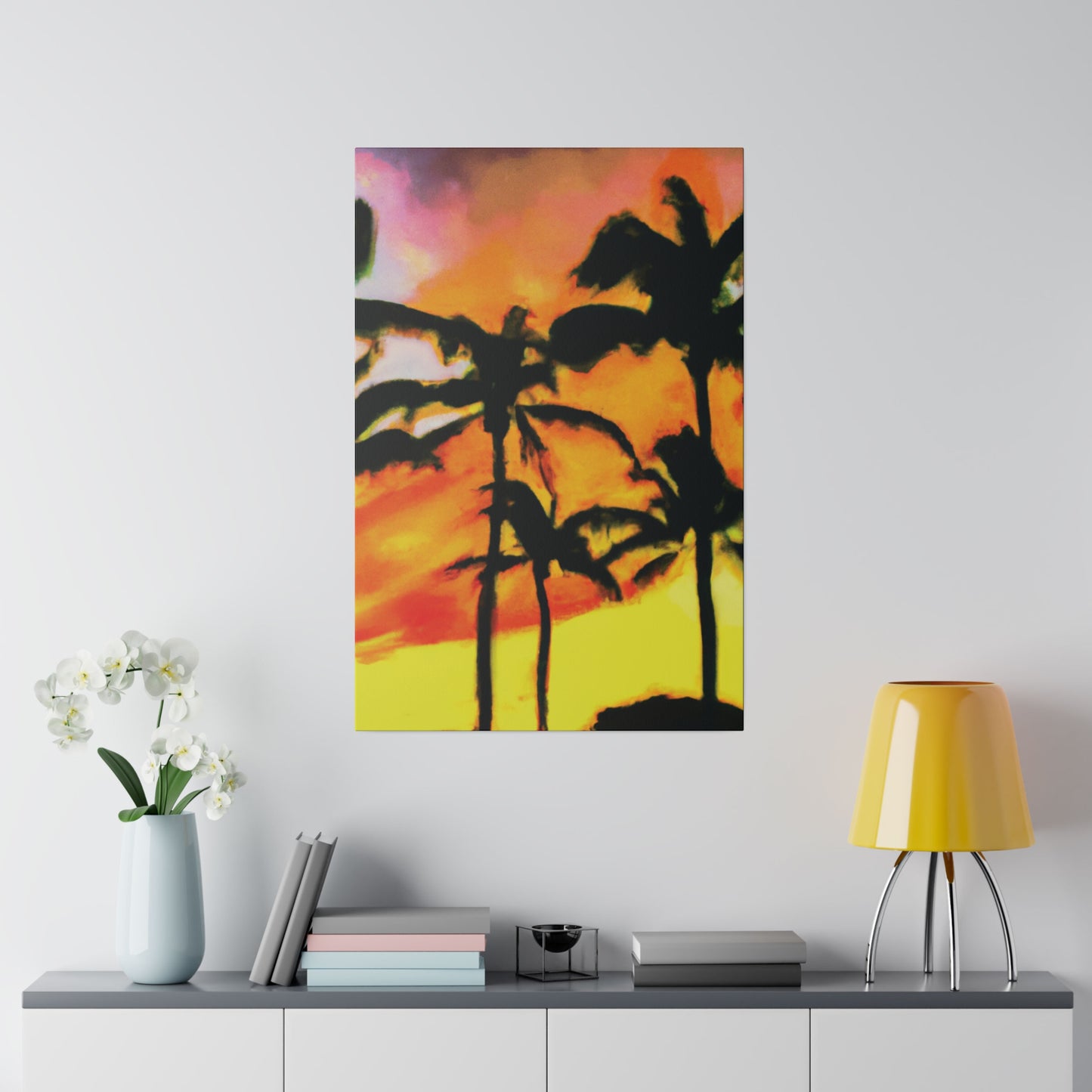 8694V - Miami Beach Sunset Painting Print | Miami | Beach | Sunset | Poster | Home Decor | Wall Art | Canvas