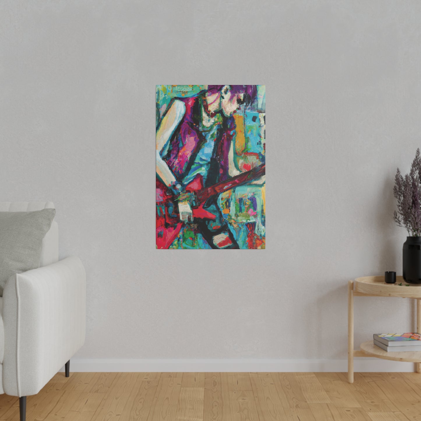 8398K - Rockstar Oil Painting Style Print | Poster | Home Decor | Wall Art | Music Art | Canvas