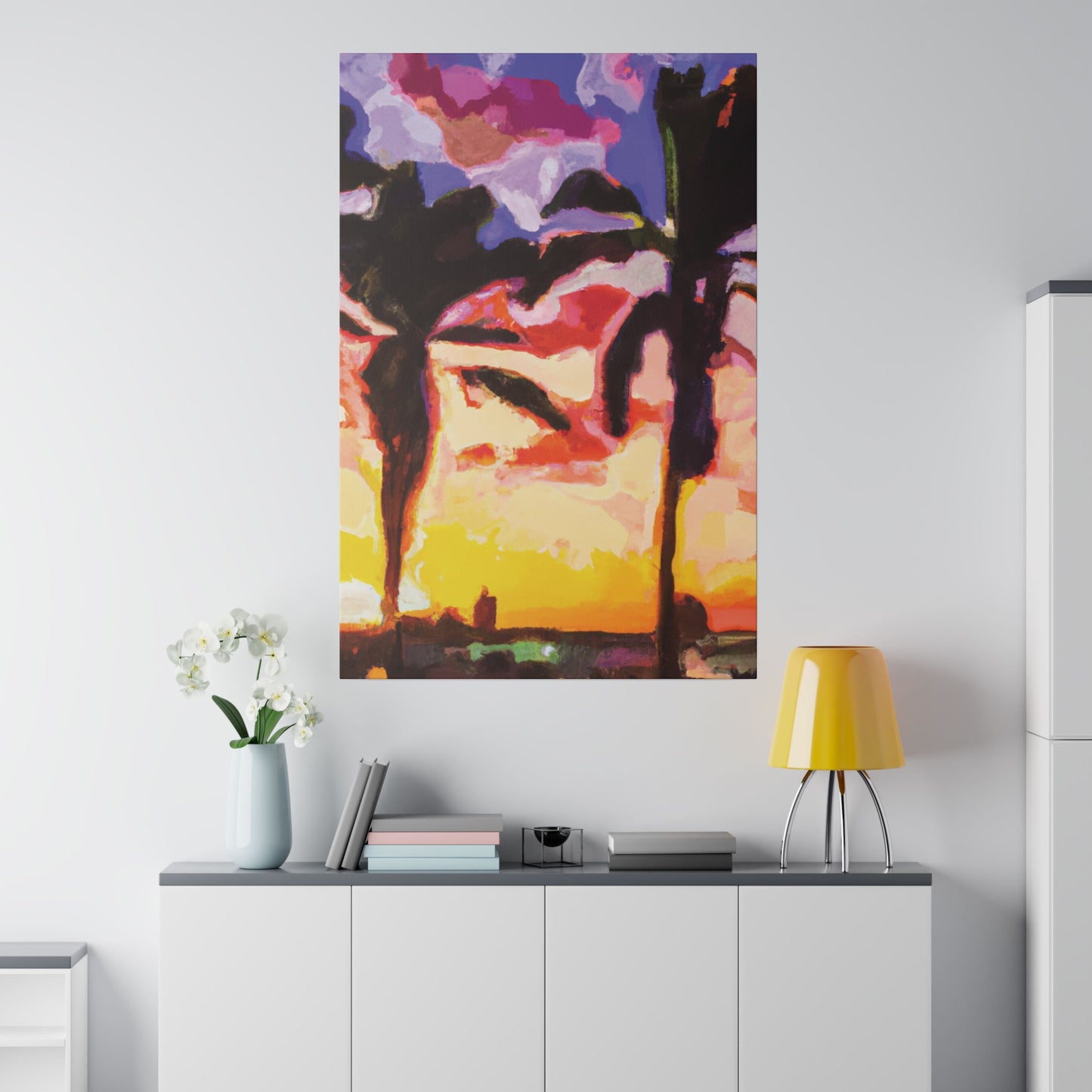 1138H - Miami Beach Sunset Painting Print | Miami | Beach | Sunset | Poster | Home Decor | Wall Art | Canvas