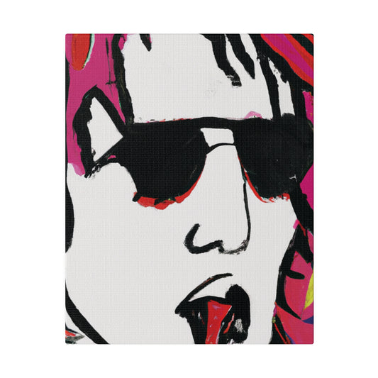 5233X - Rockstar Painting Print | Face | Abstract | Poster | Home Decor | Wall Art | Music Art | Canvas