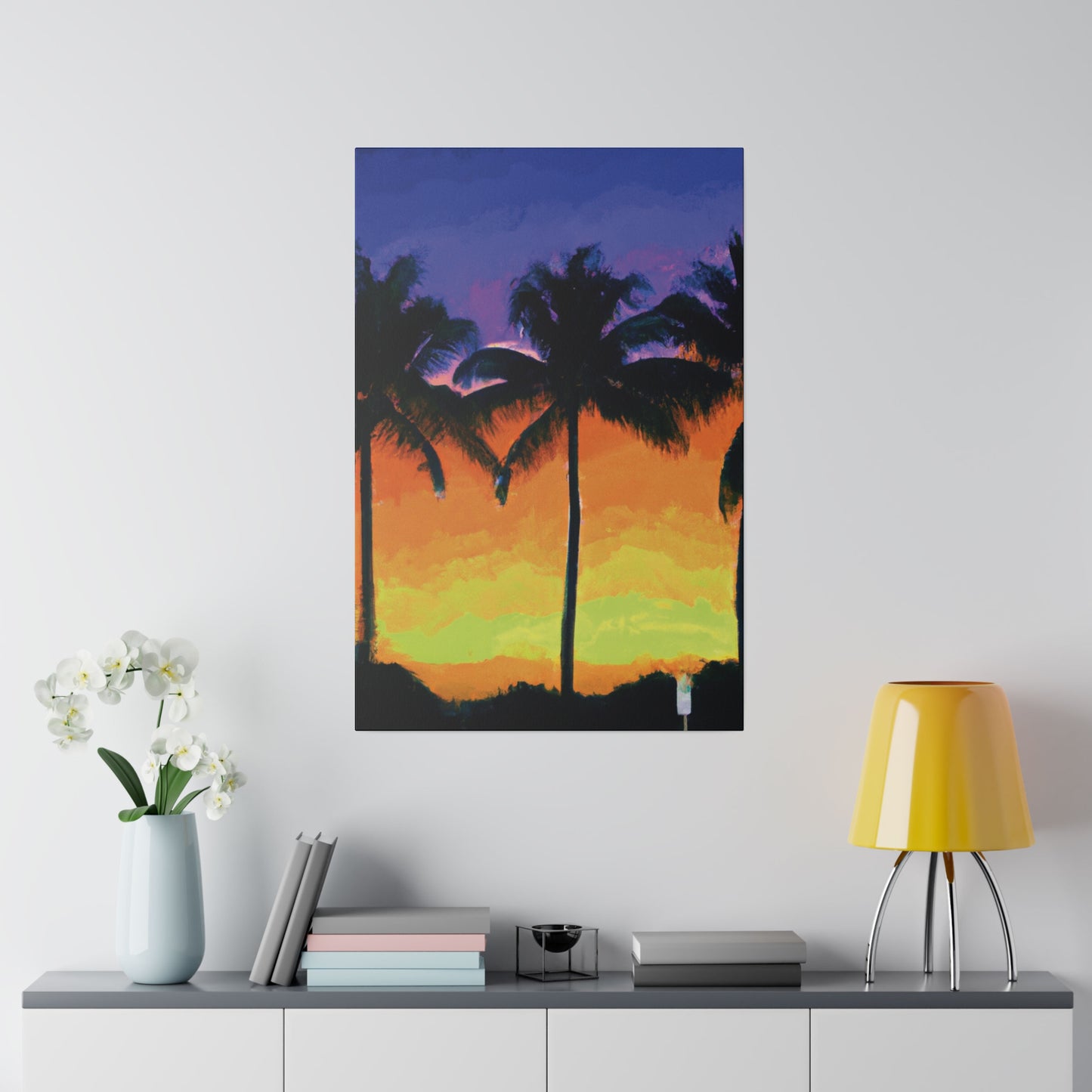 6354V - Miami Beach Sunset Painting Print | Miami | Beach | Sunset | Poster | Home Decor | Wall Art | Canvas